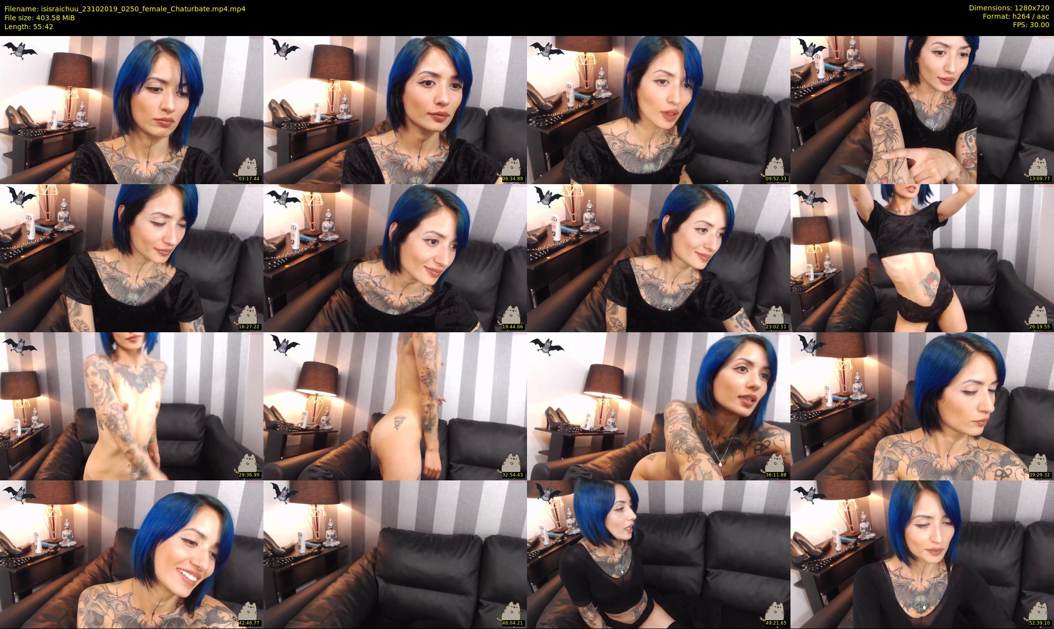 isisraichuu — 56 minute Chaturbate female cam show recording, 720p, Oct 23, 2019