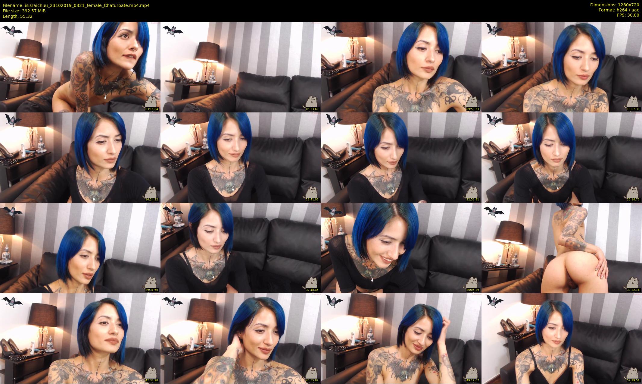 isisraichuu — 56 minute Chaturbate female cam show recording, 720p, Oct 23, 2019