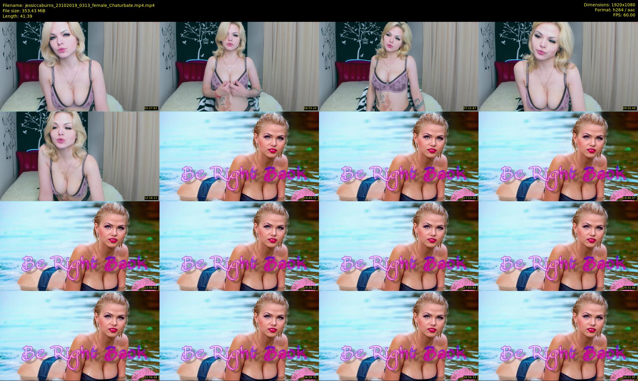 jessiccaburns — 42 minute Chaturbate female cam show recording, 1080p, Oct 23, 2019
