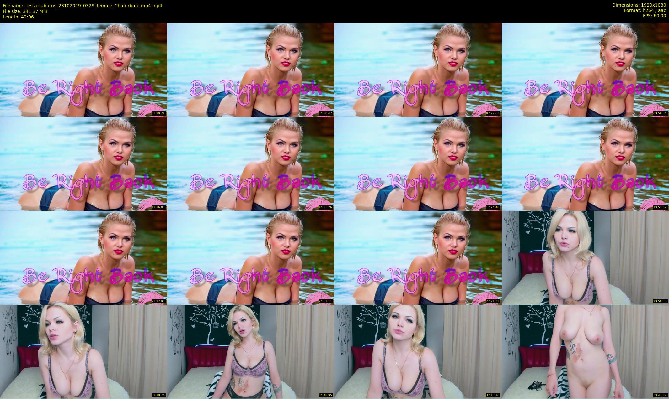 jessiccaburns — 43 minute Chaturbate female cam show recording, 1080p, Oct 23, 2019