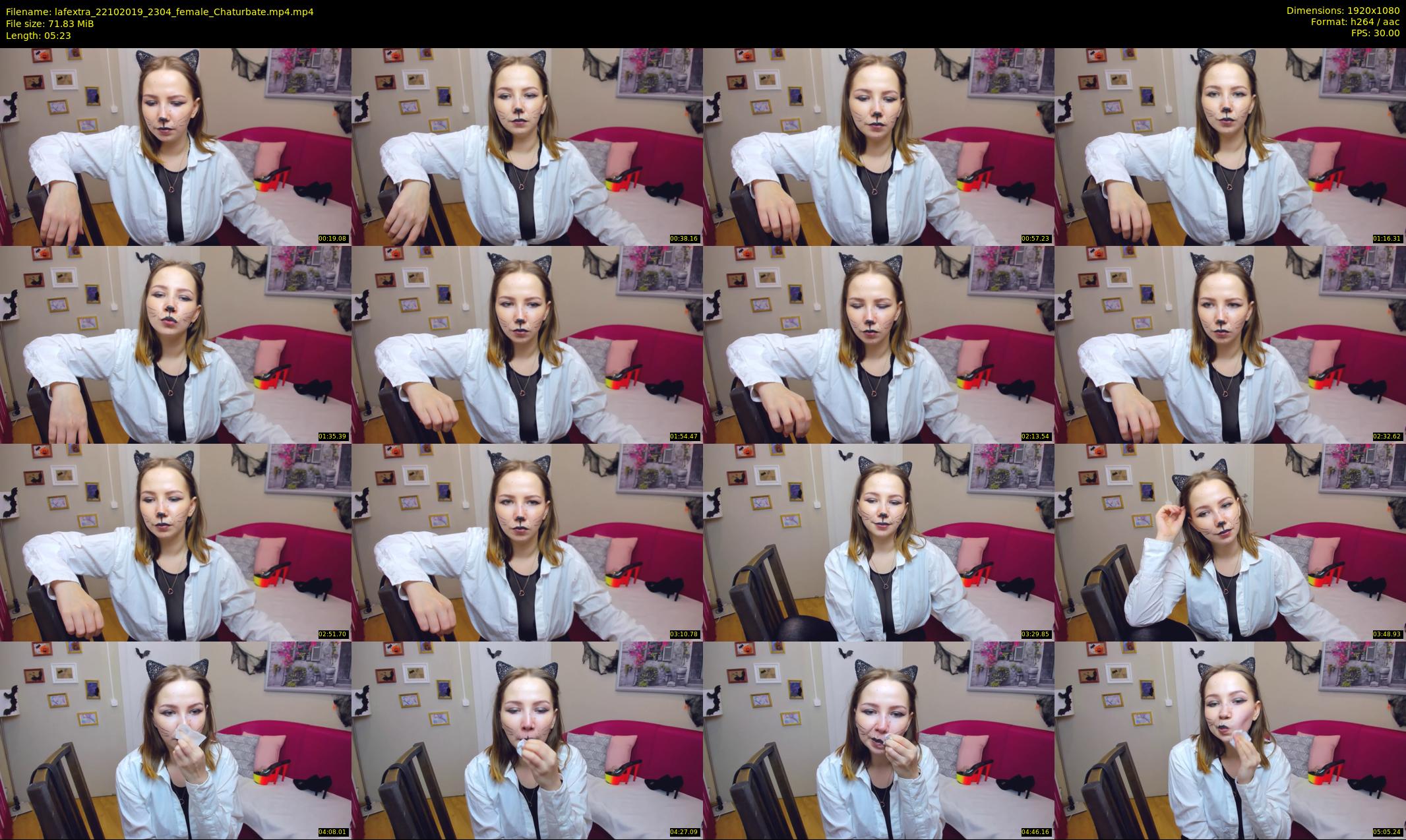 lafextra — 6 minute Chaturbate female cam show recording, 1080p, Oct 22, 2019