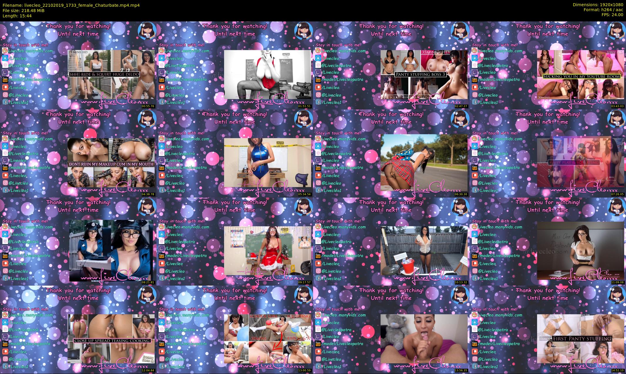 livecleo — 16 minute Chaturbate female cam show recording, 1080p, Oct 22, 2019