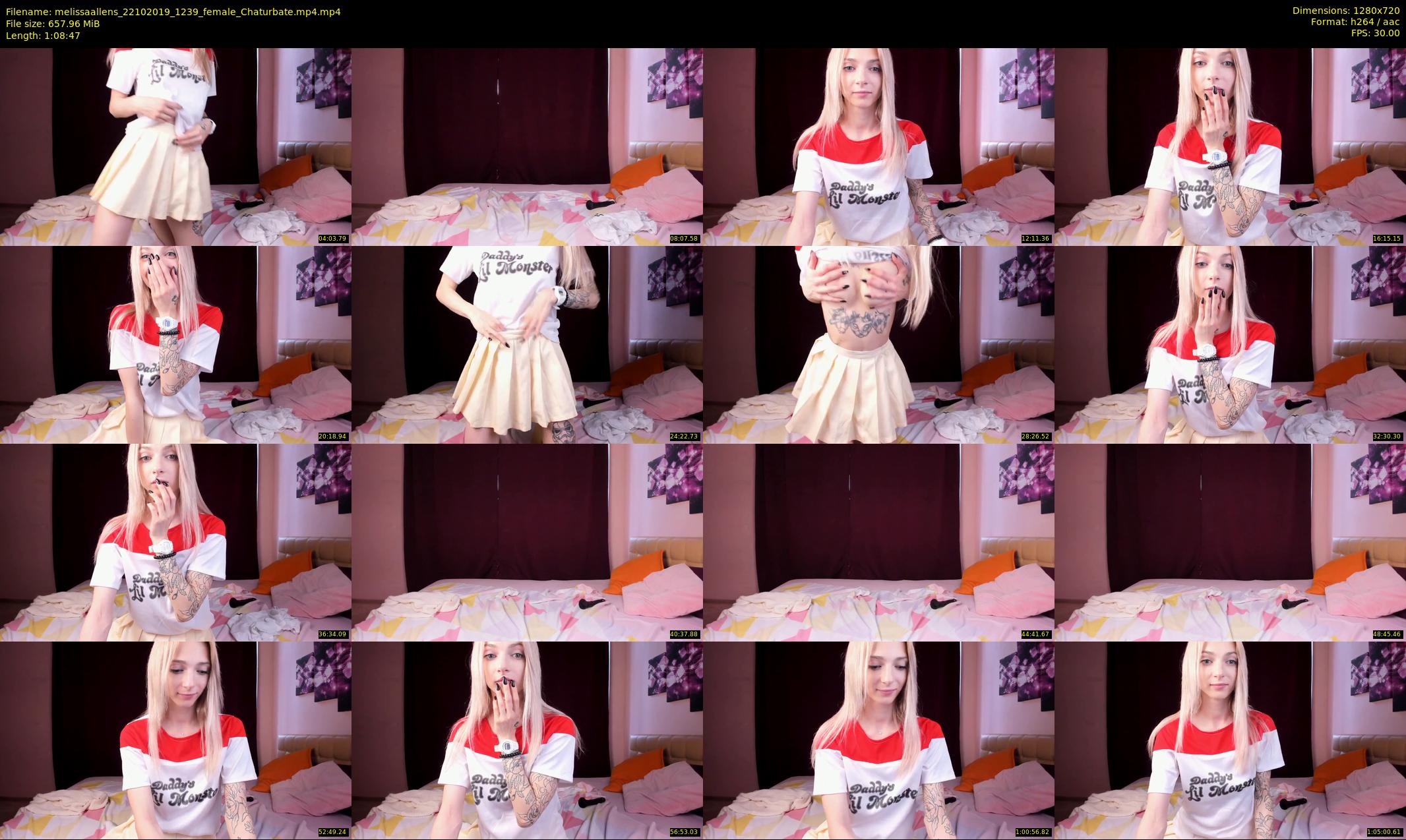 melissaallens — 69 minute Chaturbate female cam show recording, 720p, Oct 22, 2019