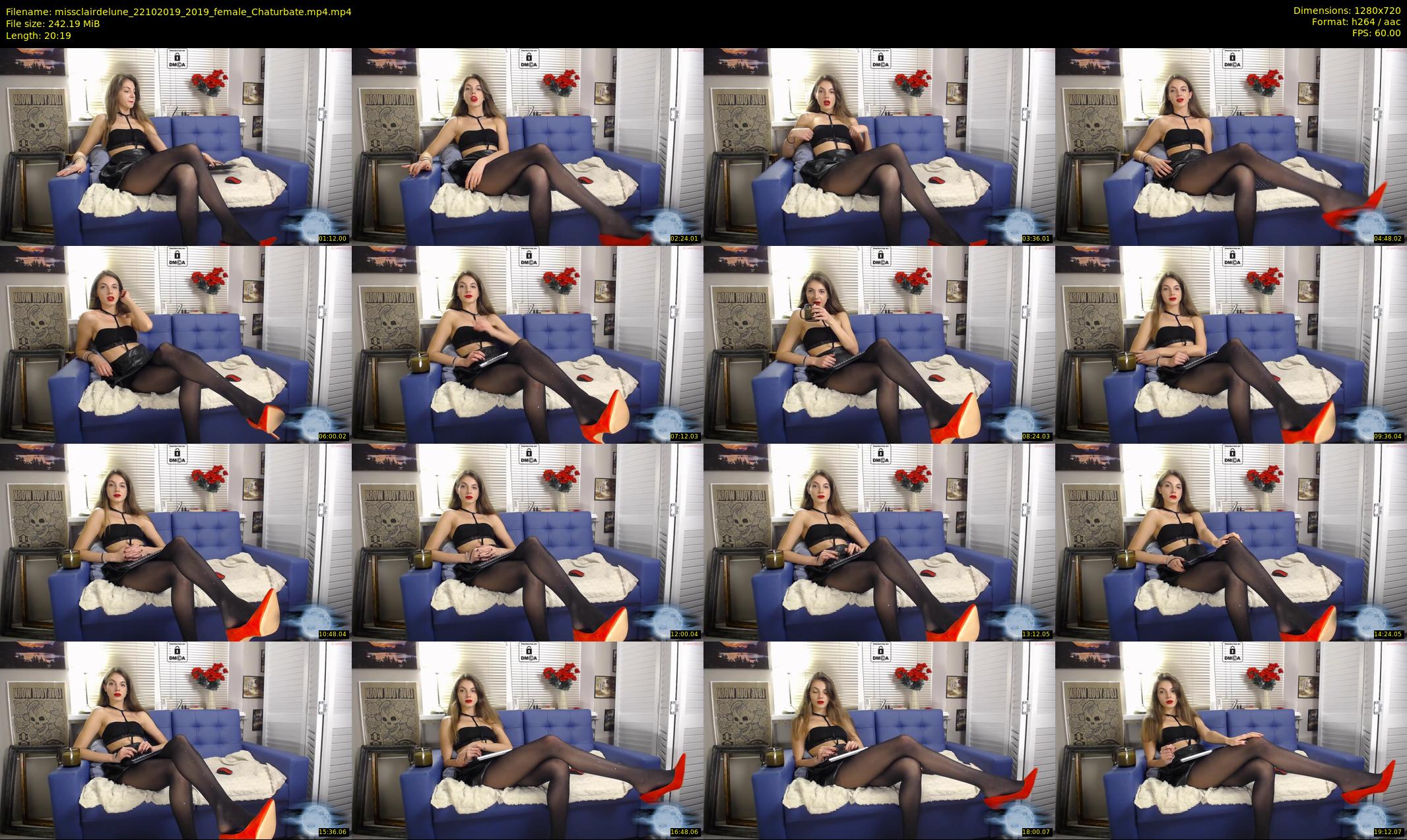 missclairdelune — 21 minute Chaturbate female cam show recording, 720p, Oct 22, 2019
