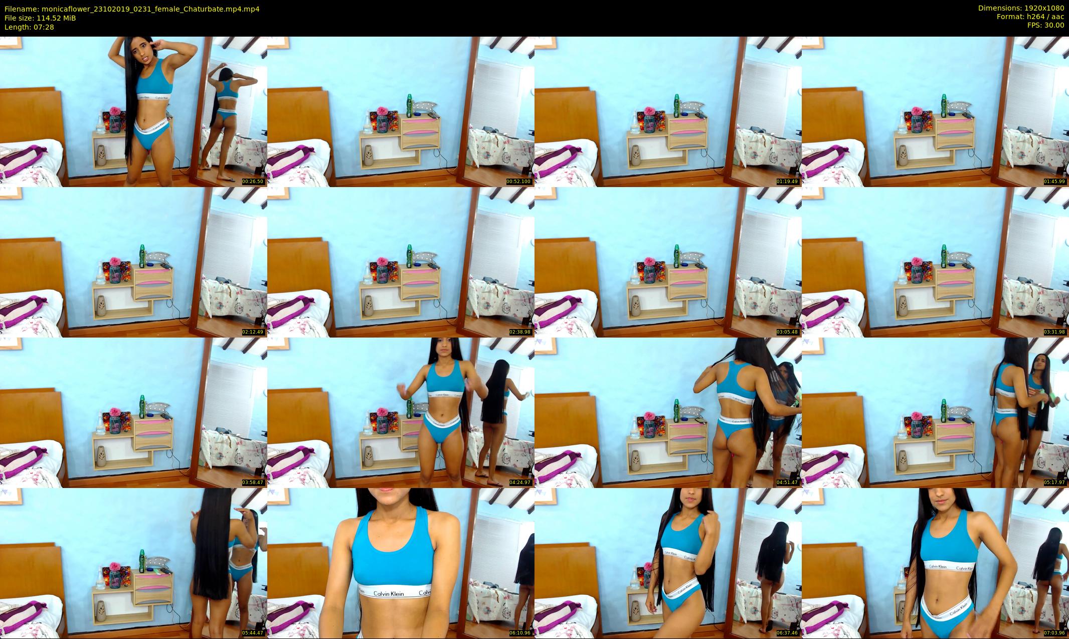 monicaflower — 8 minute Chaturbate female cam show recording, 1080p, Oct 23, 2019