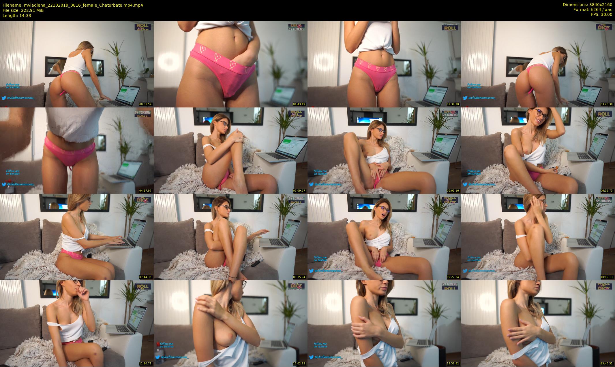 mvladlena — 15 minute Chaturbate female cam show recording, 4K, Oct 22, 2019