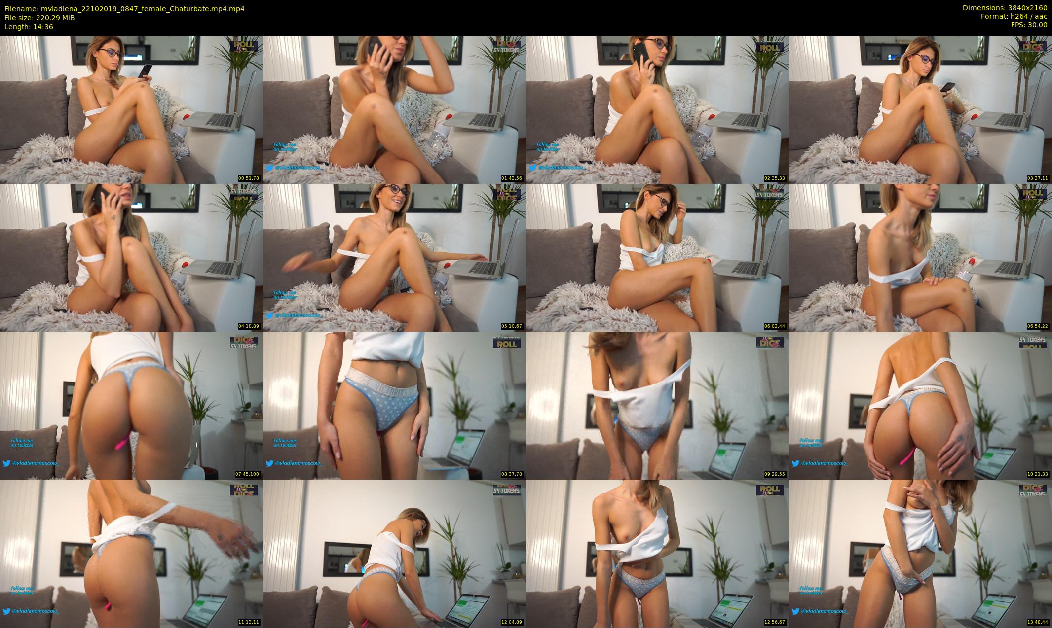 mvladlena — 15 minute Chaturbate female cam show recording, 4K, Oct 22, 2019