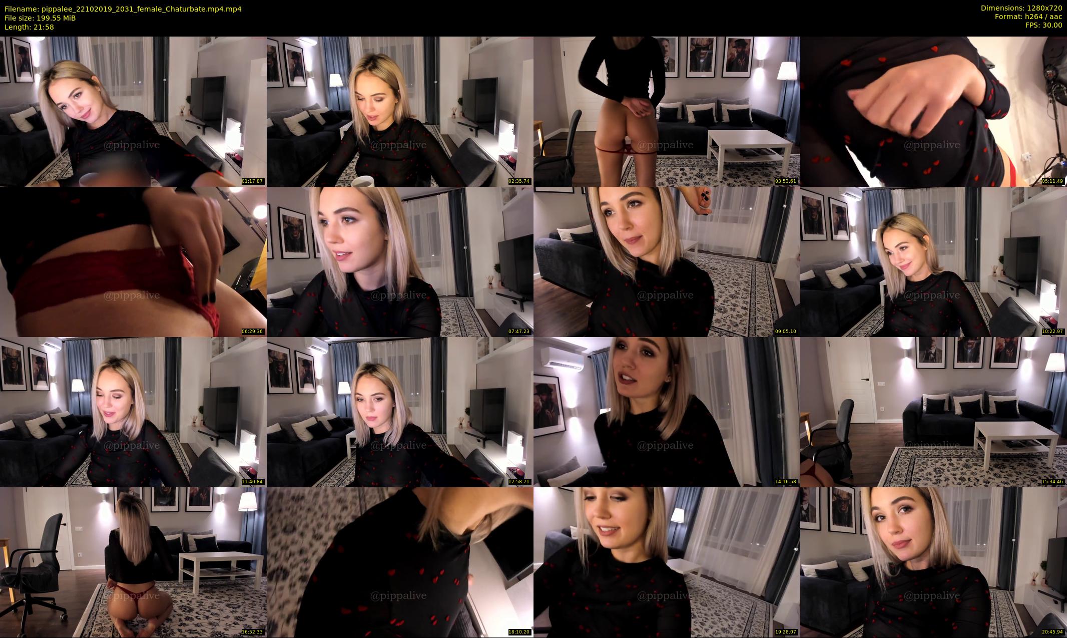 pippalee — 22 minute Chaturbate female cam show recording, 720p, Oct 22, 2019