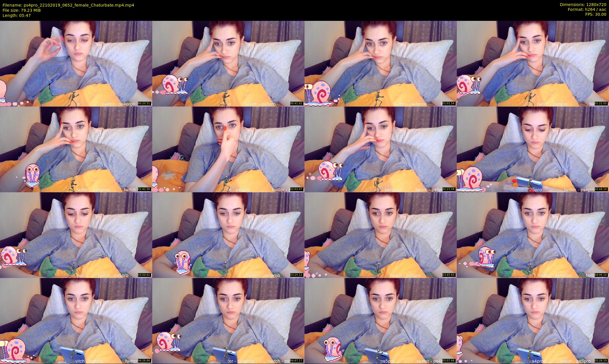 ps4pro — 6 minute Chaturbate female cam show recording, 720p, Oct 22, 2019