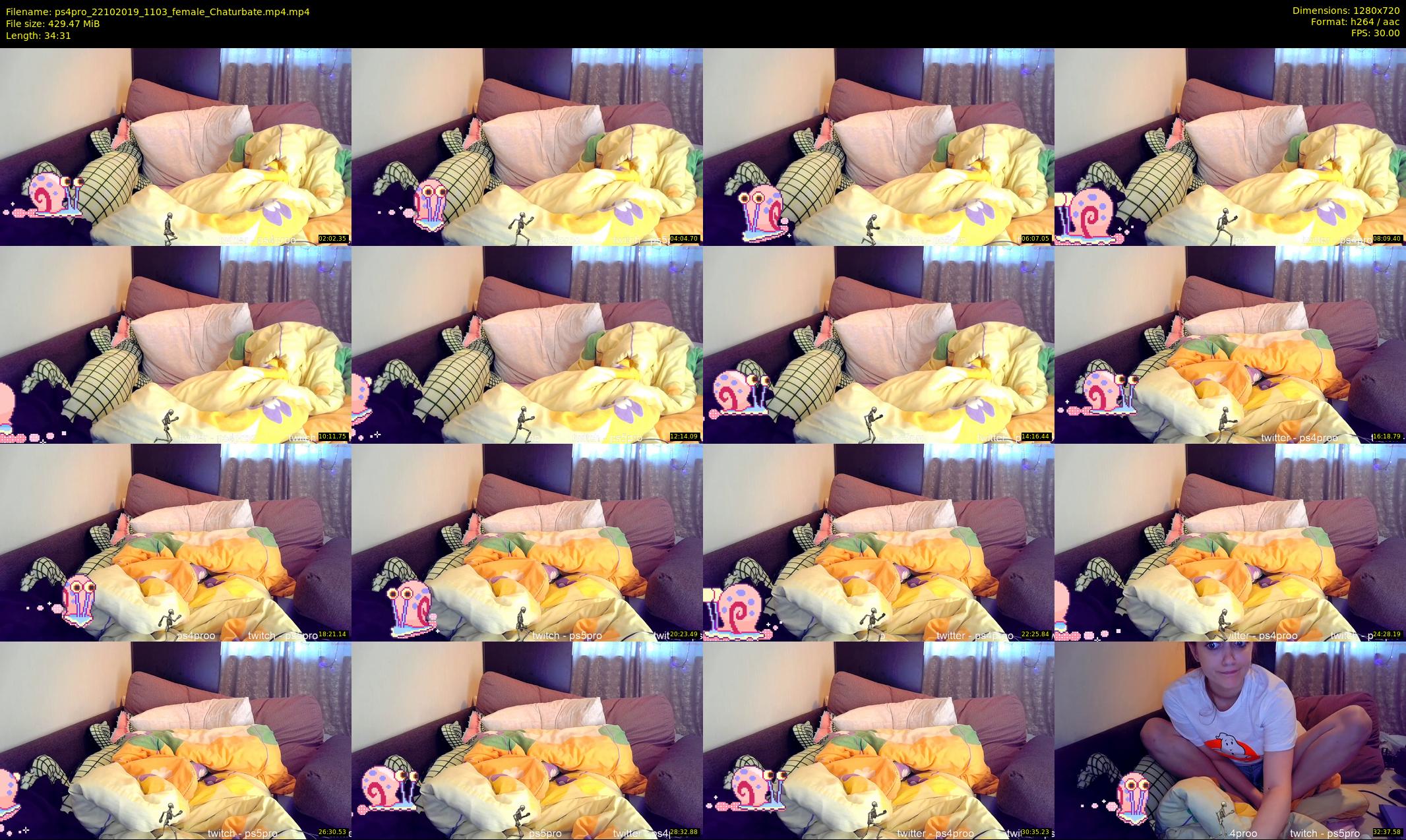 ps4pro — 35 minute Chaturbate female cam show recording, 720p, Oct 22, 2019