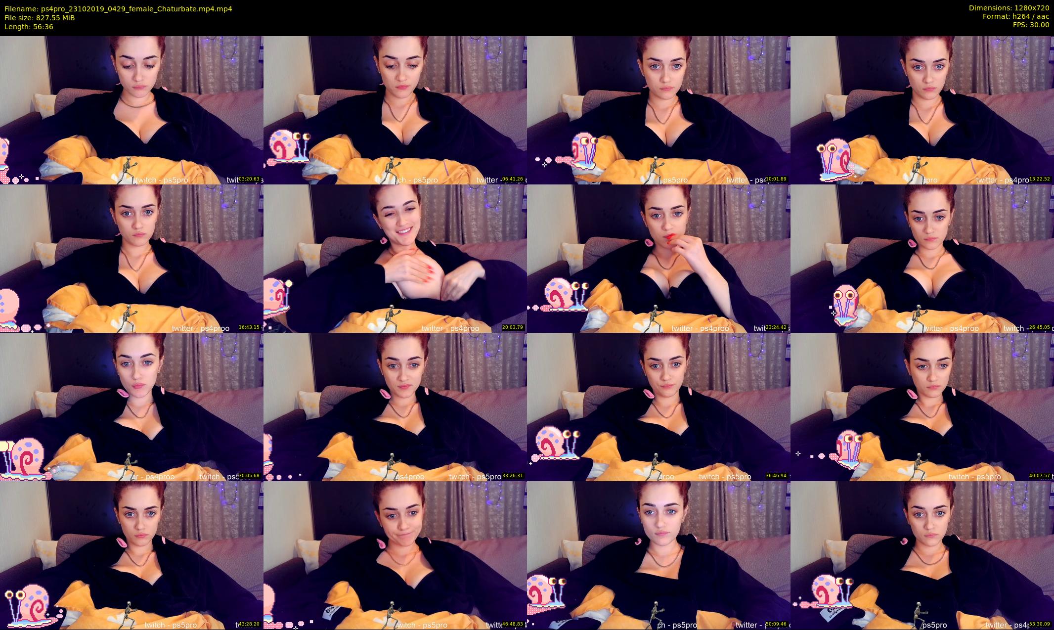 ps4pro — 57 minute Chaturbate female cam show recording, 720p, Oct 23, 2019