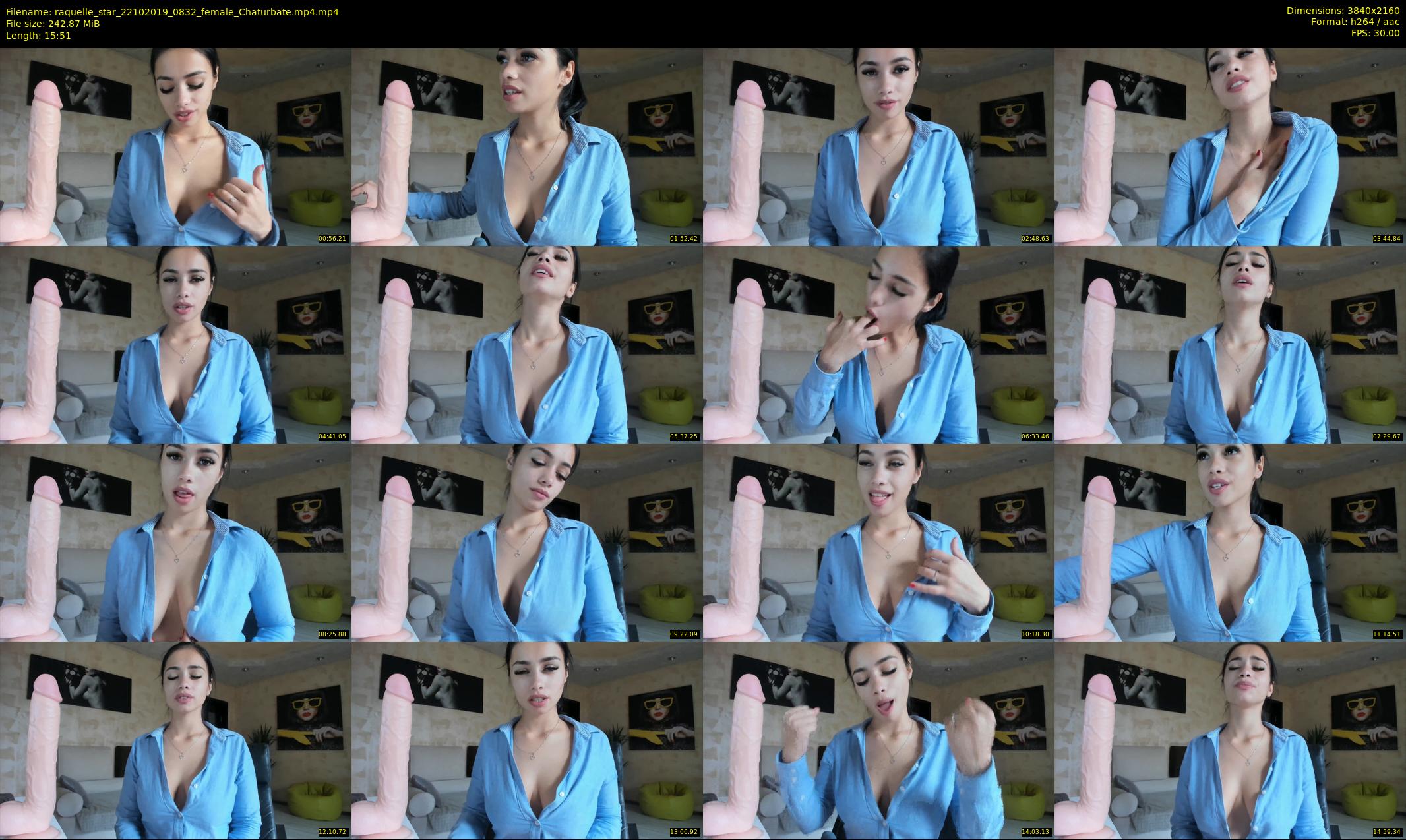 raquelle_star — 16 minute Chaturbate couple cam show recording, 4K, Oct 22, 2019