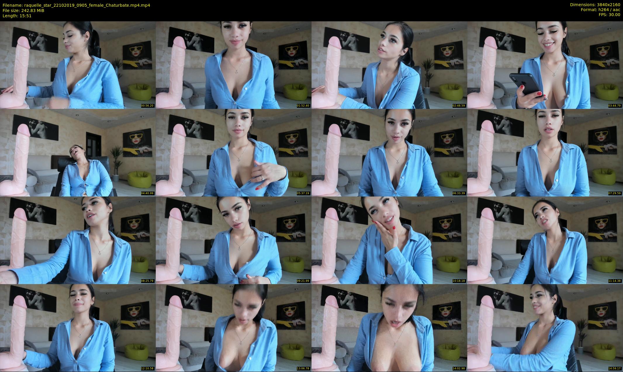 raquelle_star — 16 minute Chaturbate couple cam show recording, 4K, Oct 22, 2019
