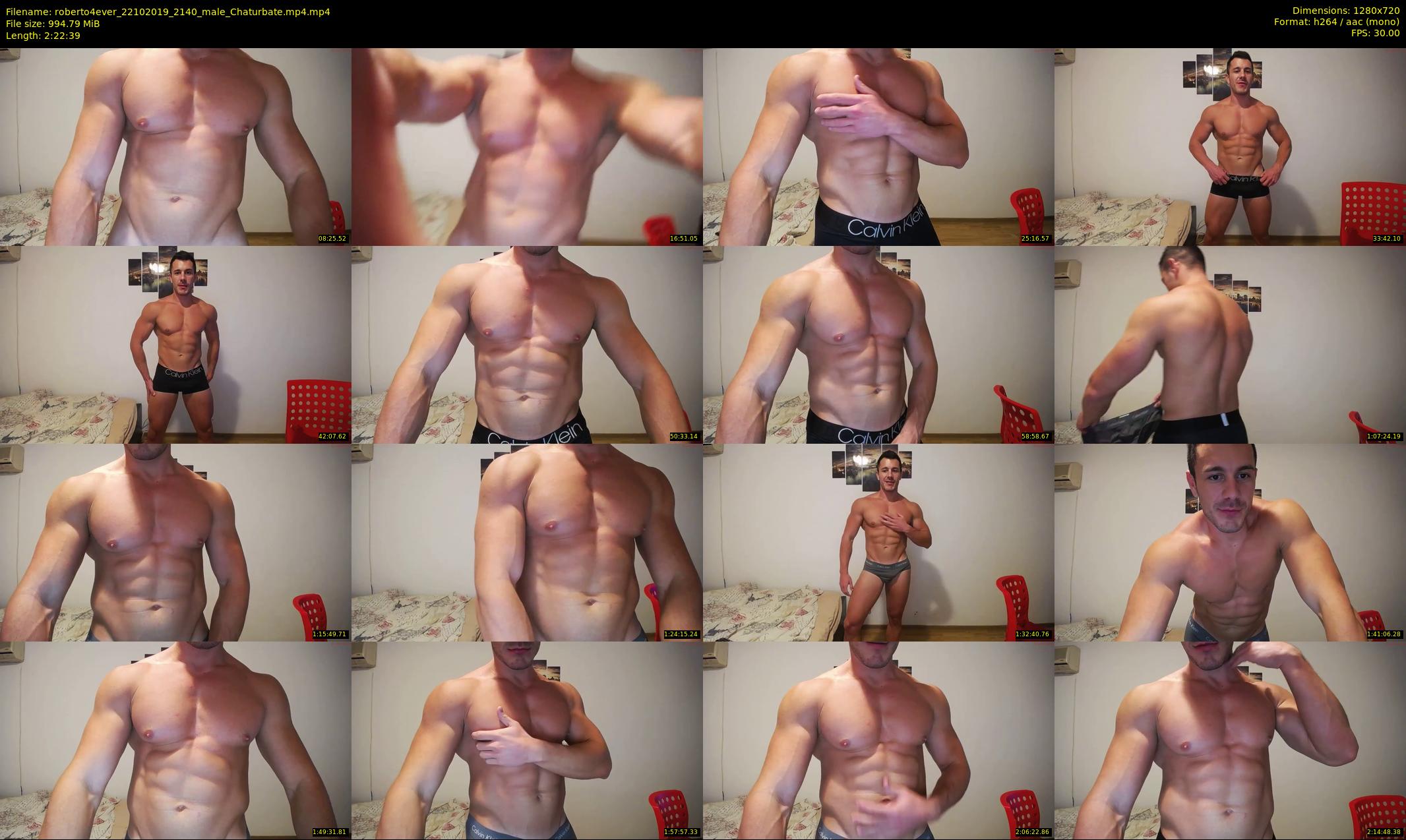 roberto4ever — 143 minute Chaturbate male cam show recording, 720p, Oct 22, 2019