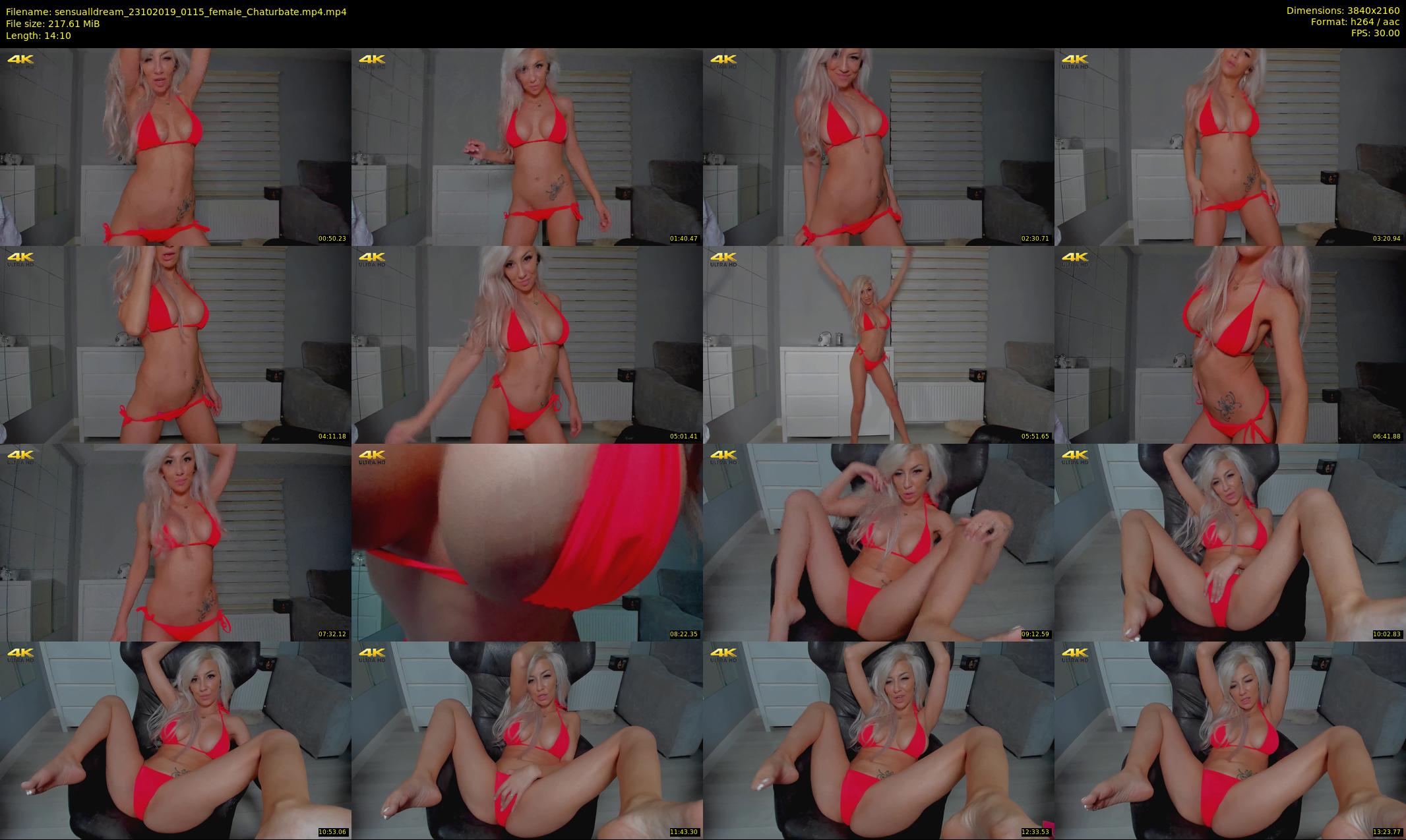 sensualldream — 15 minute Chaturbate female cam show recording, 4K, Oct 23, 2019