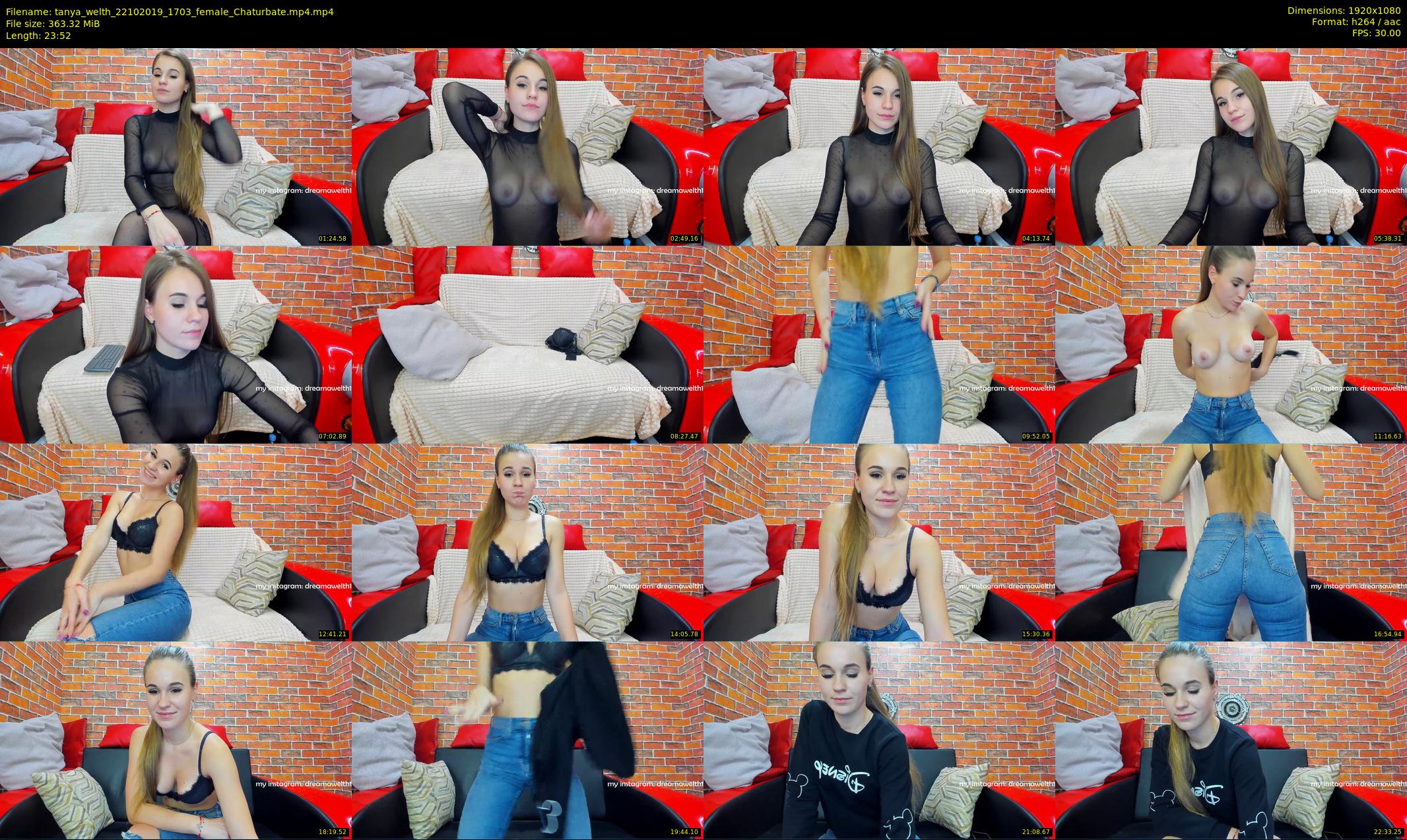 tanya_welth — 24 minute Chaturbate female cam show recording, 1080p, Oct 22, 2019