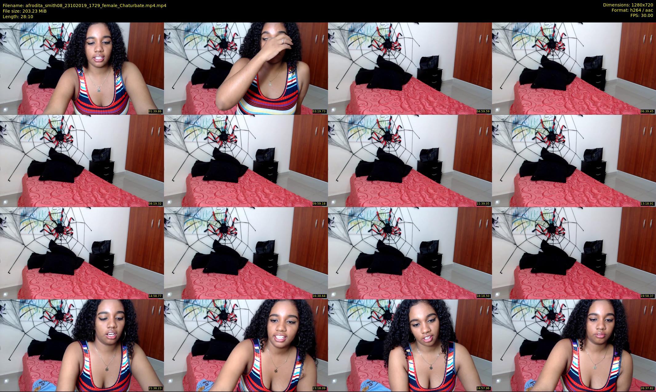 afrodita_smith08 — 29 minute Chaturbate female cam show recording, 720p, Oct 23, 2019