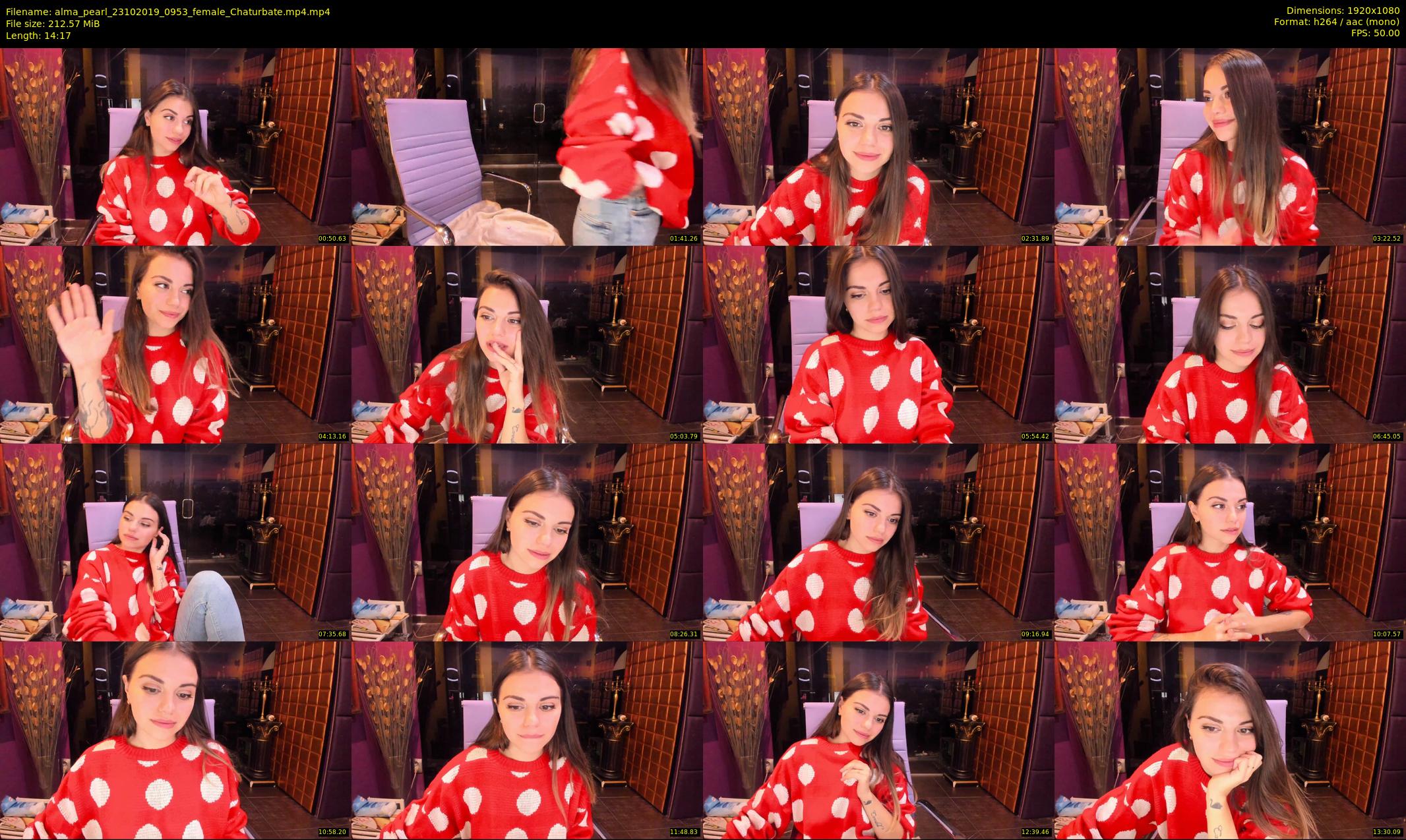 alma_pearl — 15 minute Chaturbate female cam show recording, 1080p, Oct 23, 2019