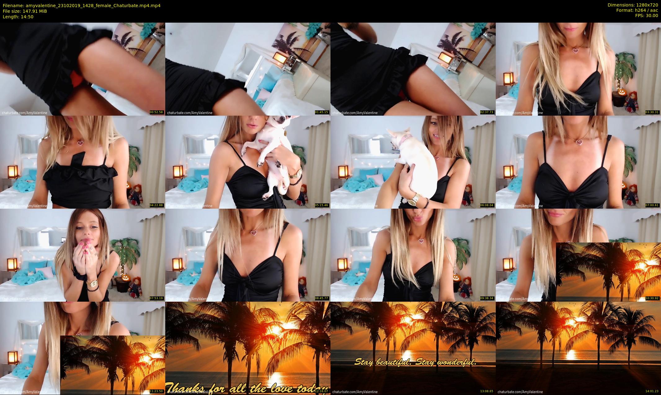 amyvalentine — 15 minute Chaturbate female cam show recording, 720p, Oct 23, 2019