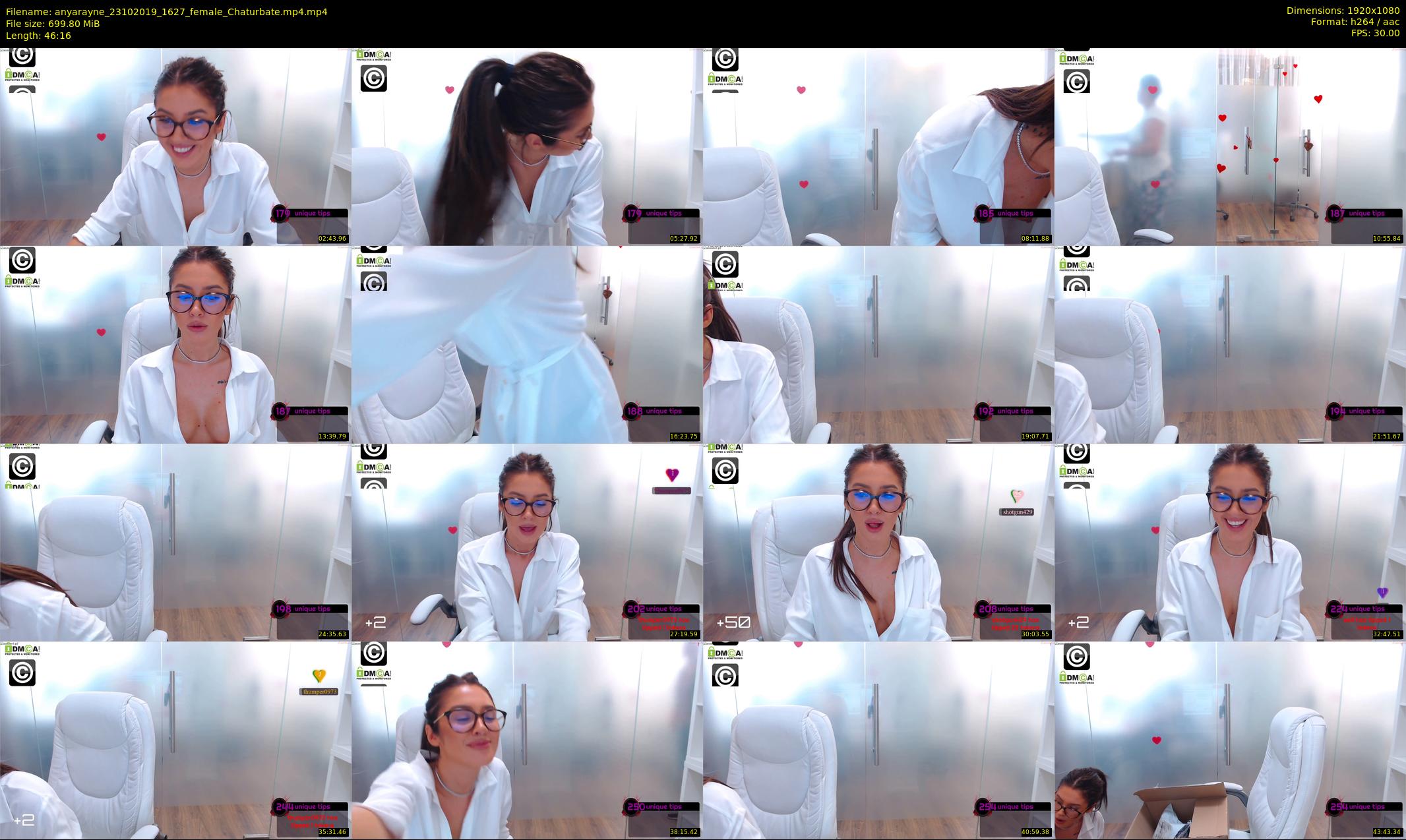 anyarayne — 47 minute Chaturbate female cam show recording, 1080p, Oct 23, 2019
