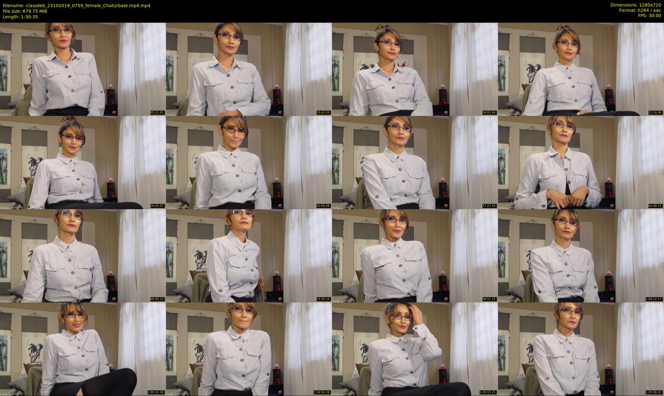 classdeb — 91 minute Chaturbate female cam show recording, 720p, Oct 23, 2019