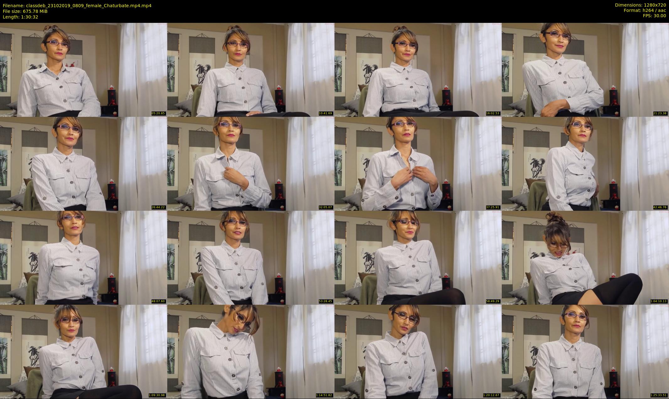 classdeb — 91 minute Chaturbate female cam show recording, 720p, Oct 23, 2019