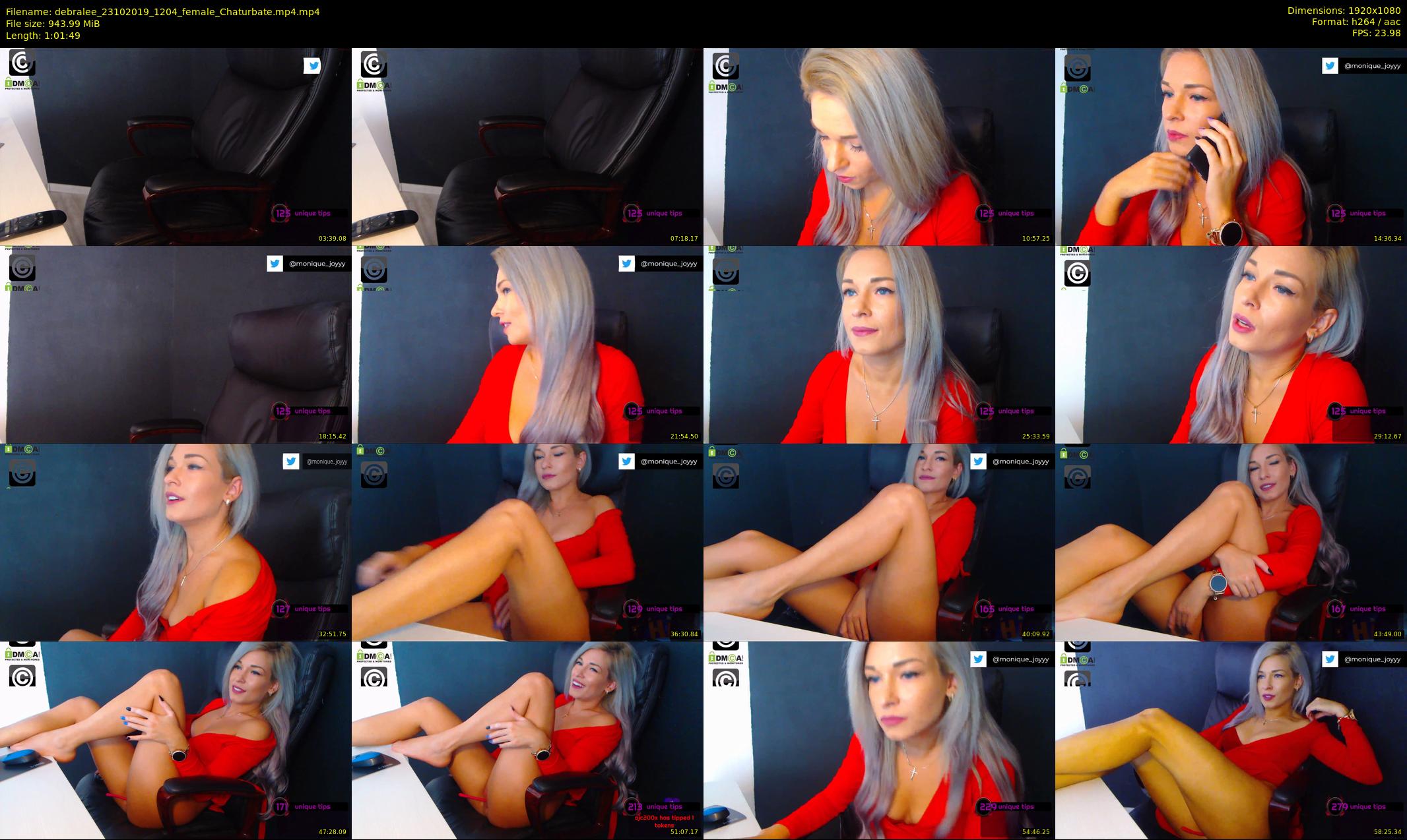 debralee — 62 minute Chaturbate female cam show recording, 1080p, Oct 23, 2019