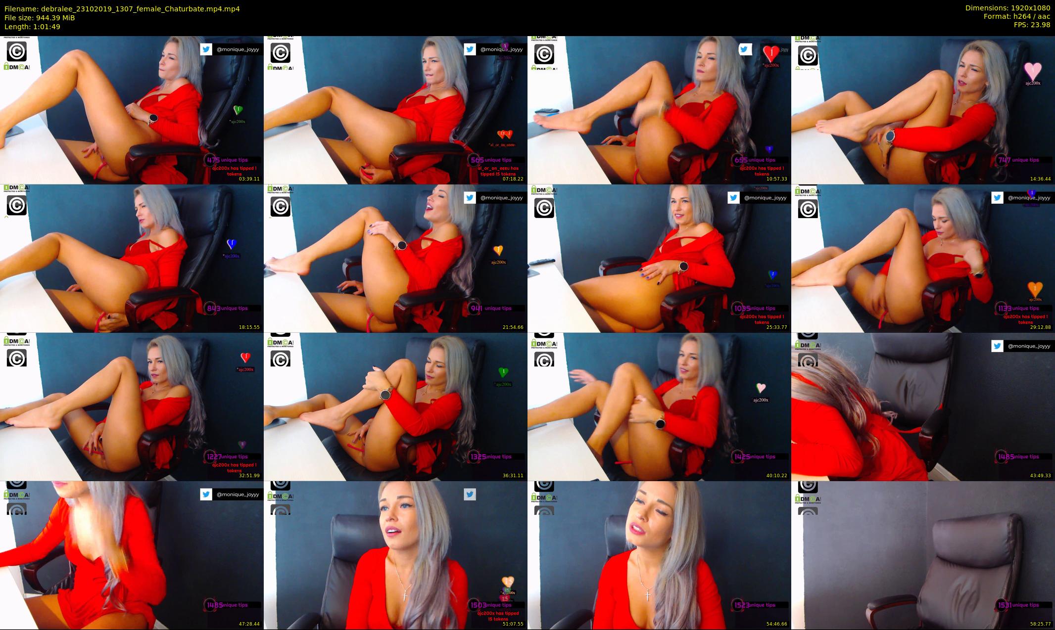 debralee — 62 minute Chaturbate female cam show recording, 1080p, Oct 23, 2019