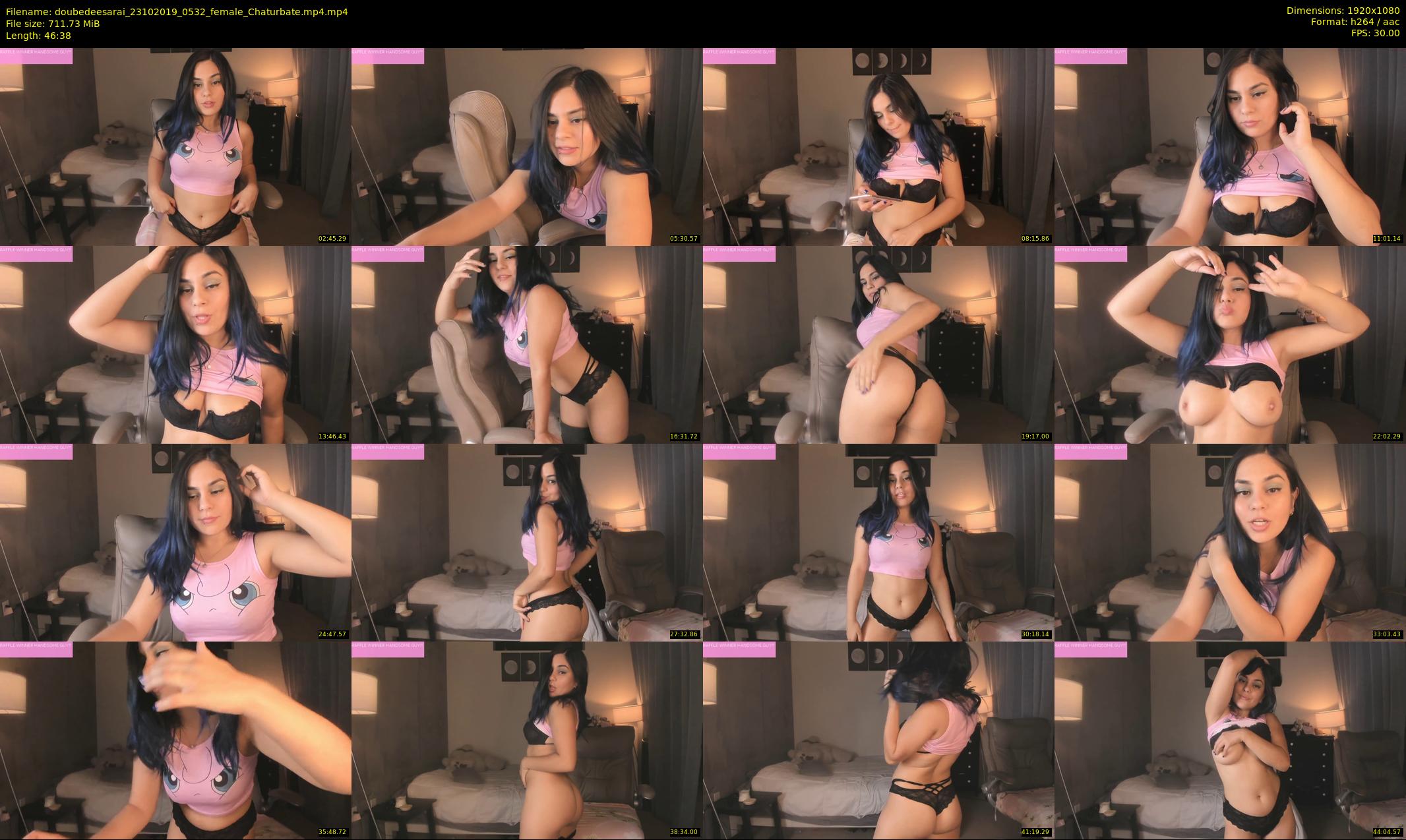 doubedeesarai — 47 minute Chaturbate female cam show recording, 1080p, Oct 23, 2019