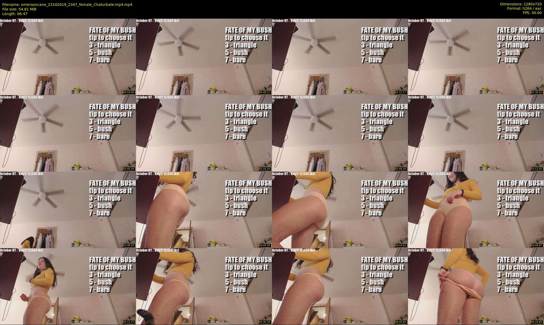 emersoncane — 7 minute Chaturbate female cam show recording, 720p, Oct 23, 2019