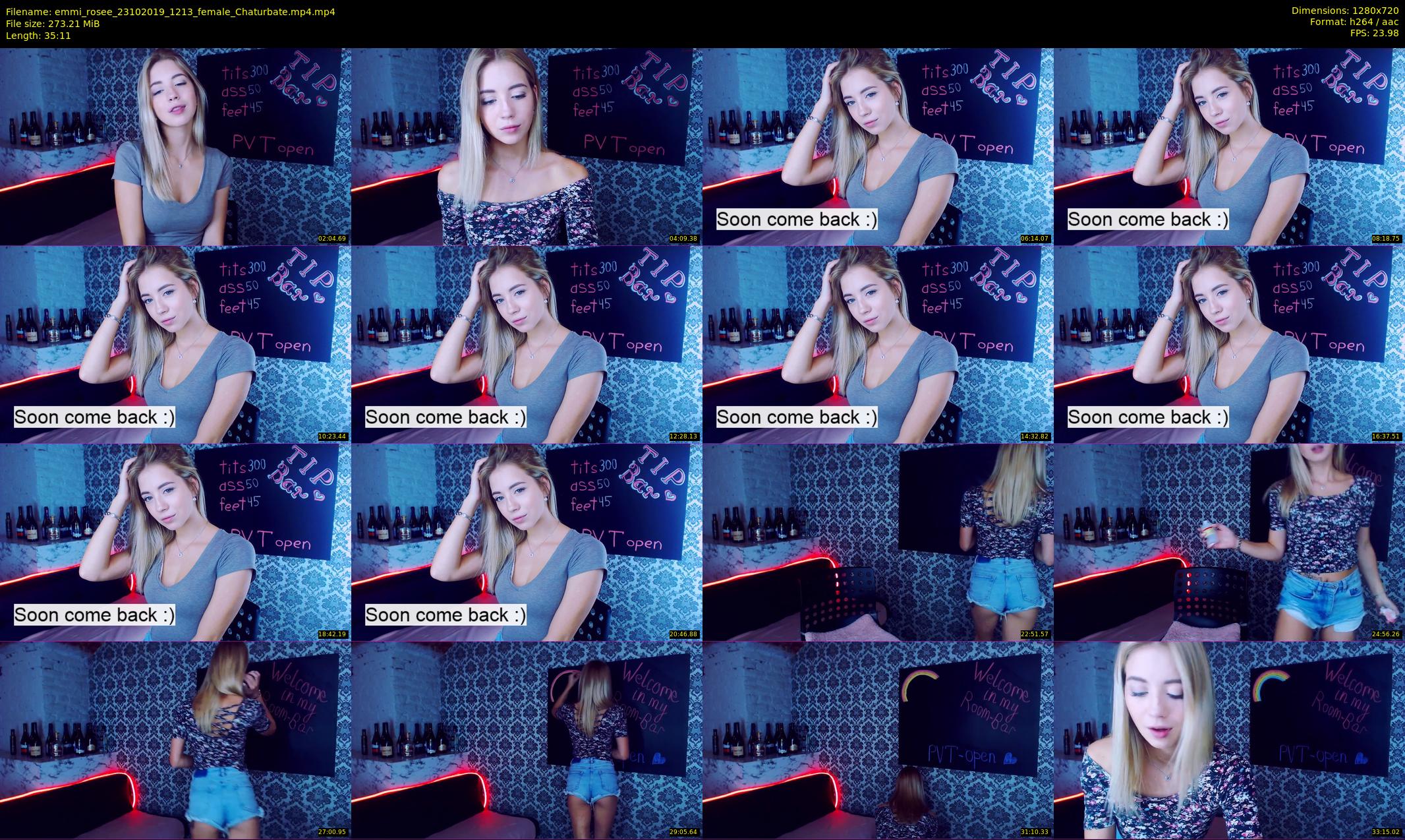 emmi_rosee — 36 minute Chaturbate female cam show recording, 720p, Oct 23, 2019