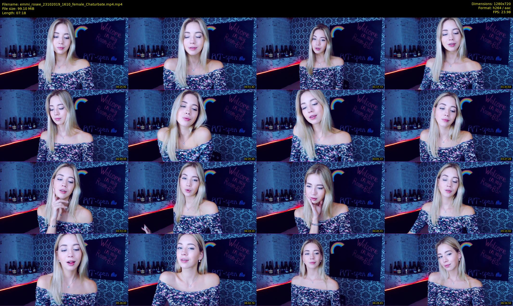 emmi_rosee — 8 minute Chaturbate female cam show recording, 720p, Oct 23, 2019