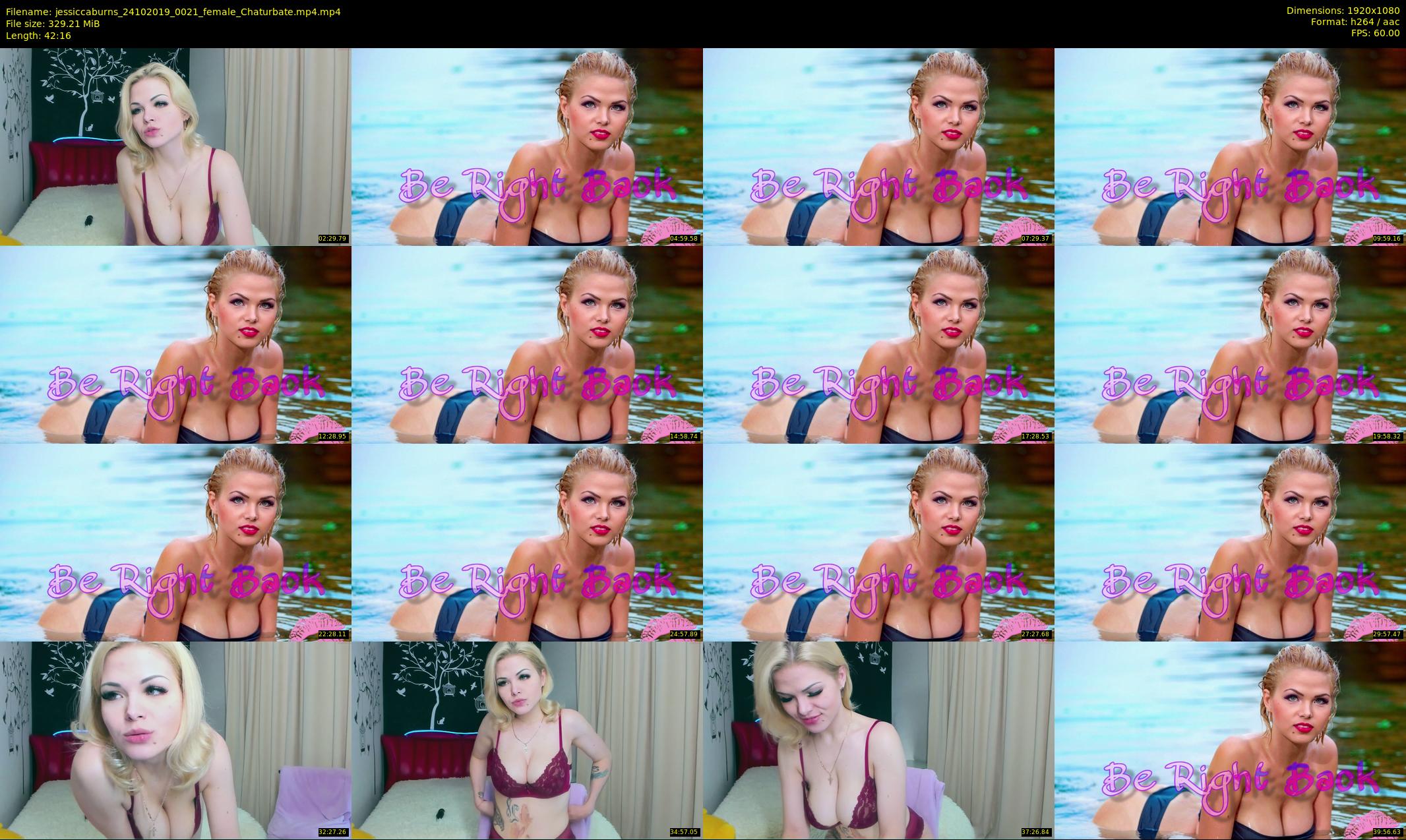 jessiccaburns — 43 minute Chaturbate female cam show recording, 1080p, Oct 24, 2019