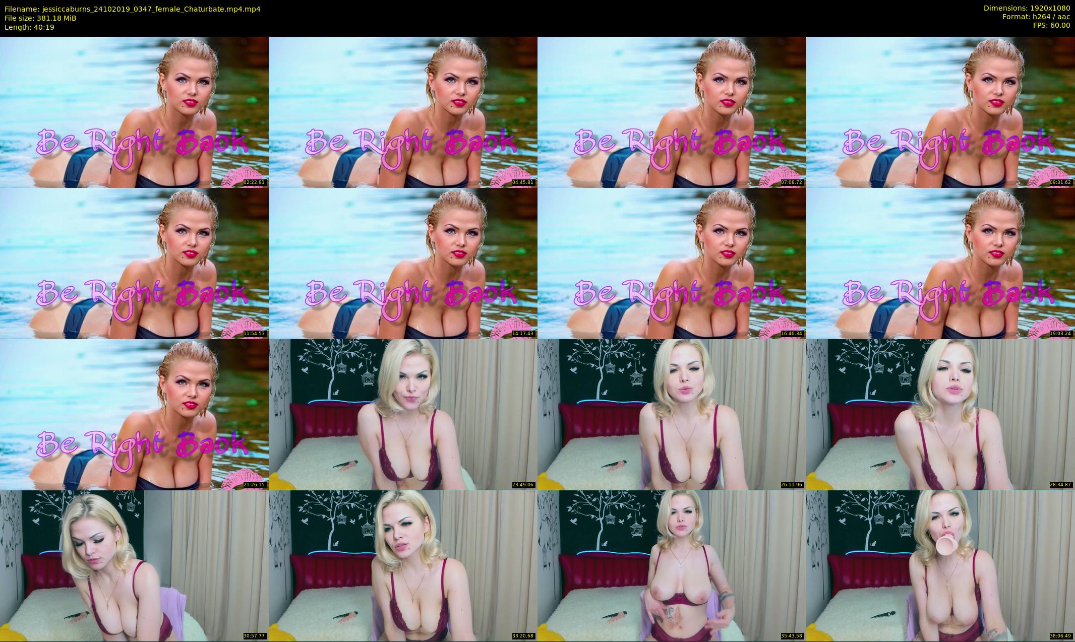 jessiccaburns — 41 minute Chaturbate female cam show recording, 1080p, Oct 24, 2019