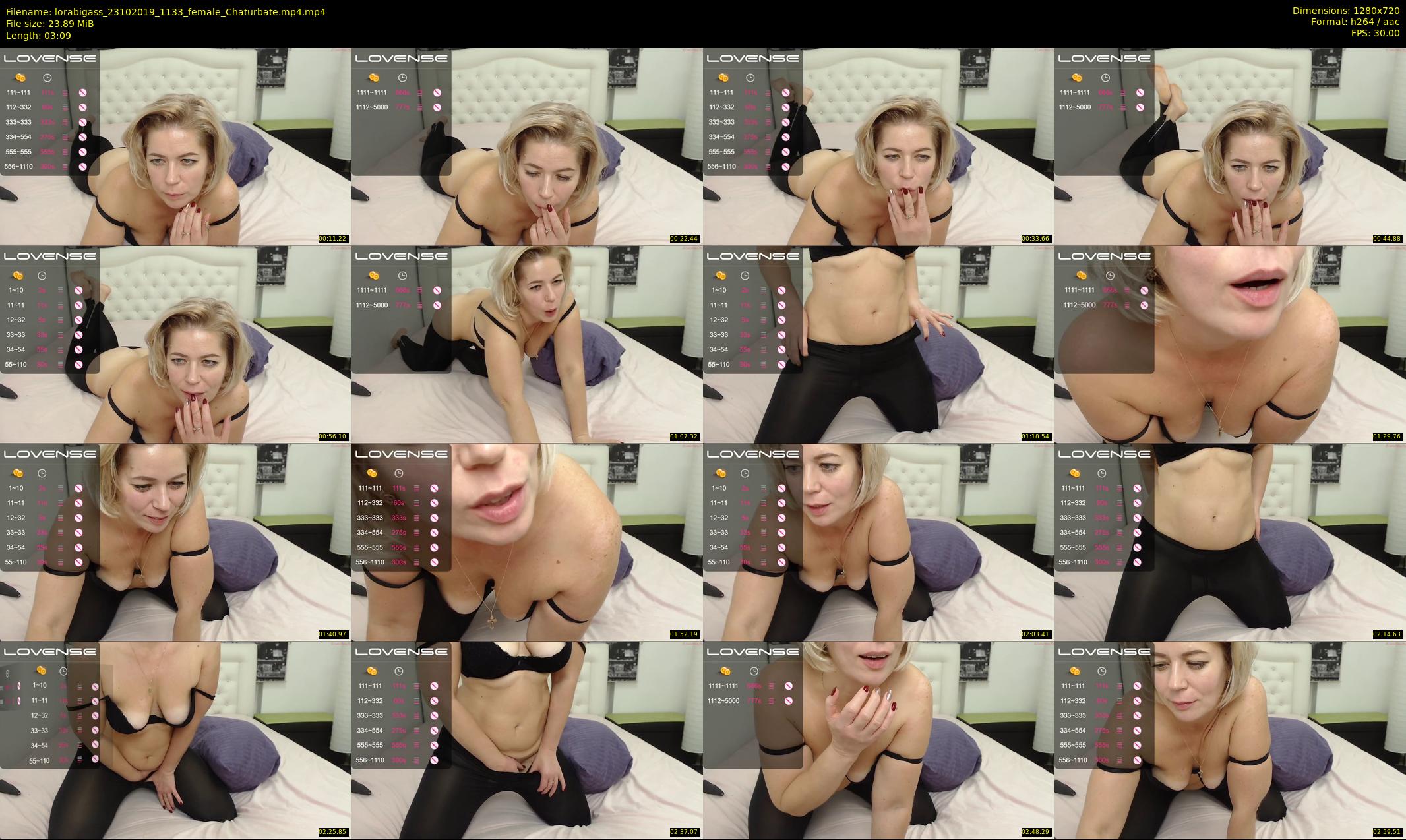 lorabigass — 4 minute Chaturbate female cam show recording, 720p, Oct 23, 2019