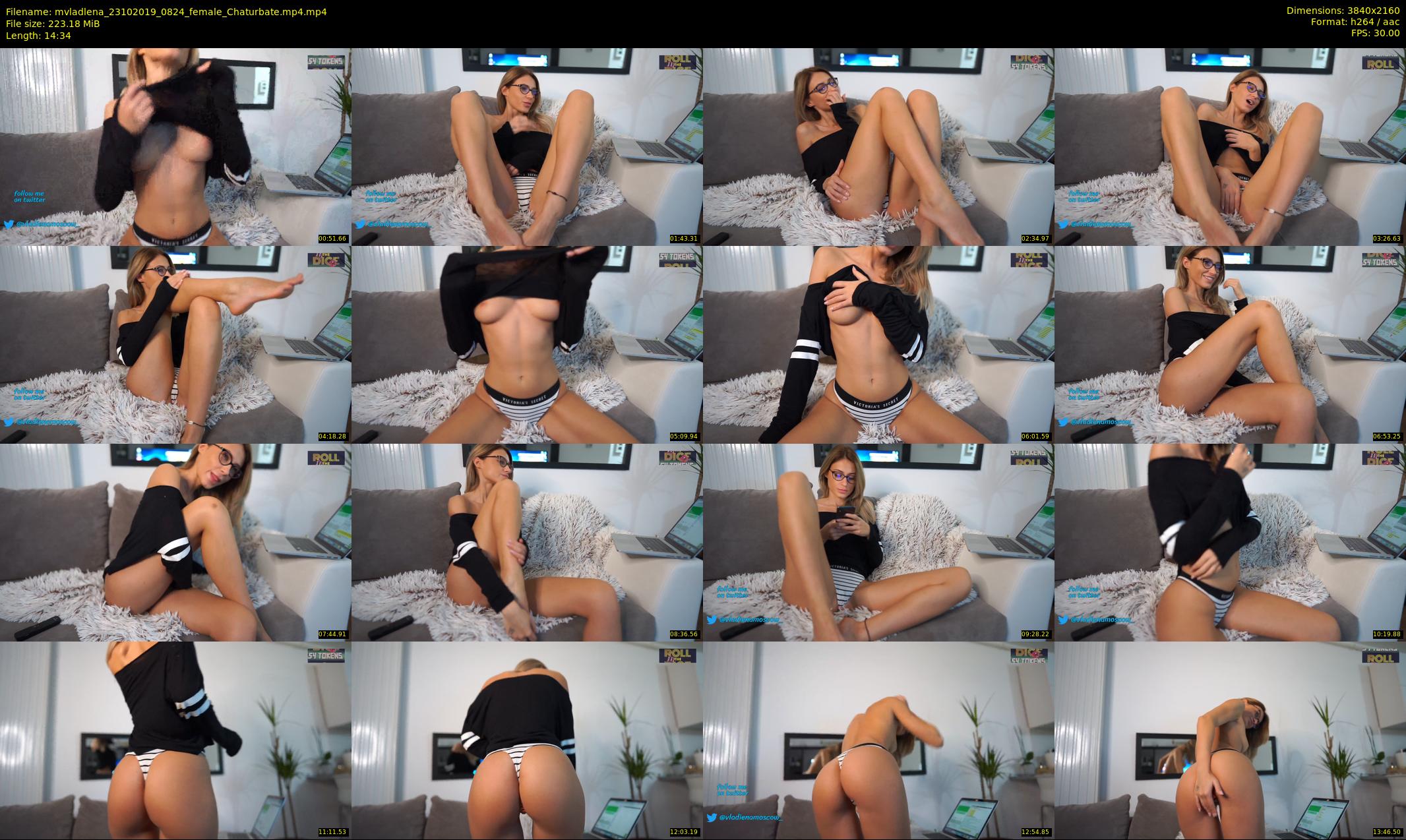 mvladlena — 15 minute Chaturbate female cam show recording, 4K, Oct 23, 2019