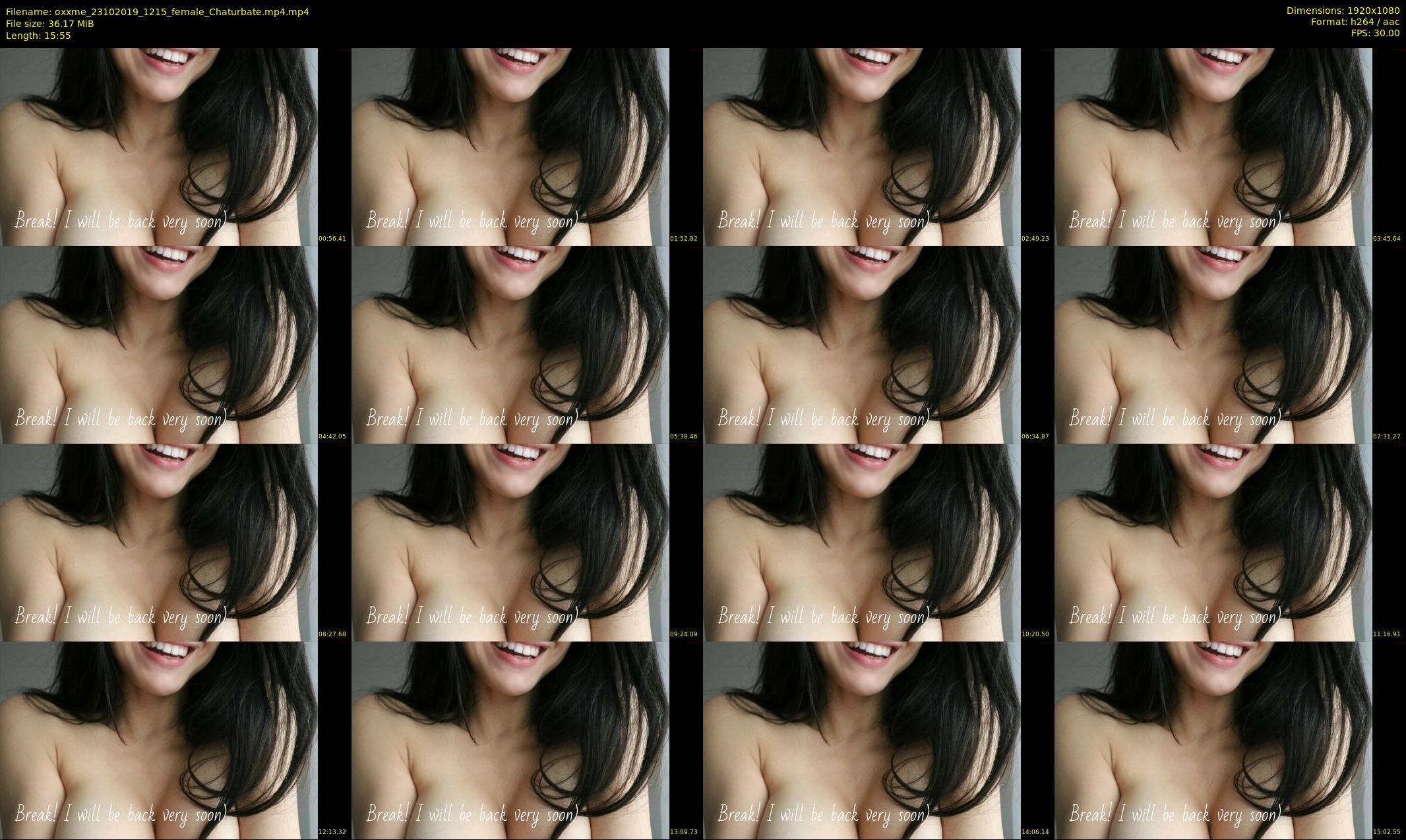 oxxme — 16 minute Chaturbate female cam show recording, 1080p, Oct 23, 2019