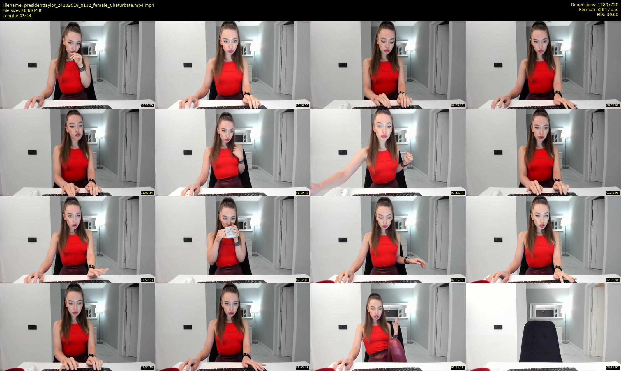 presidenttaylor — 4 minute Chaturbate female cam show recording, 720p, Oct 24, 2019