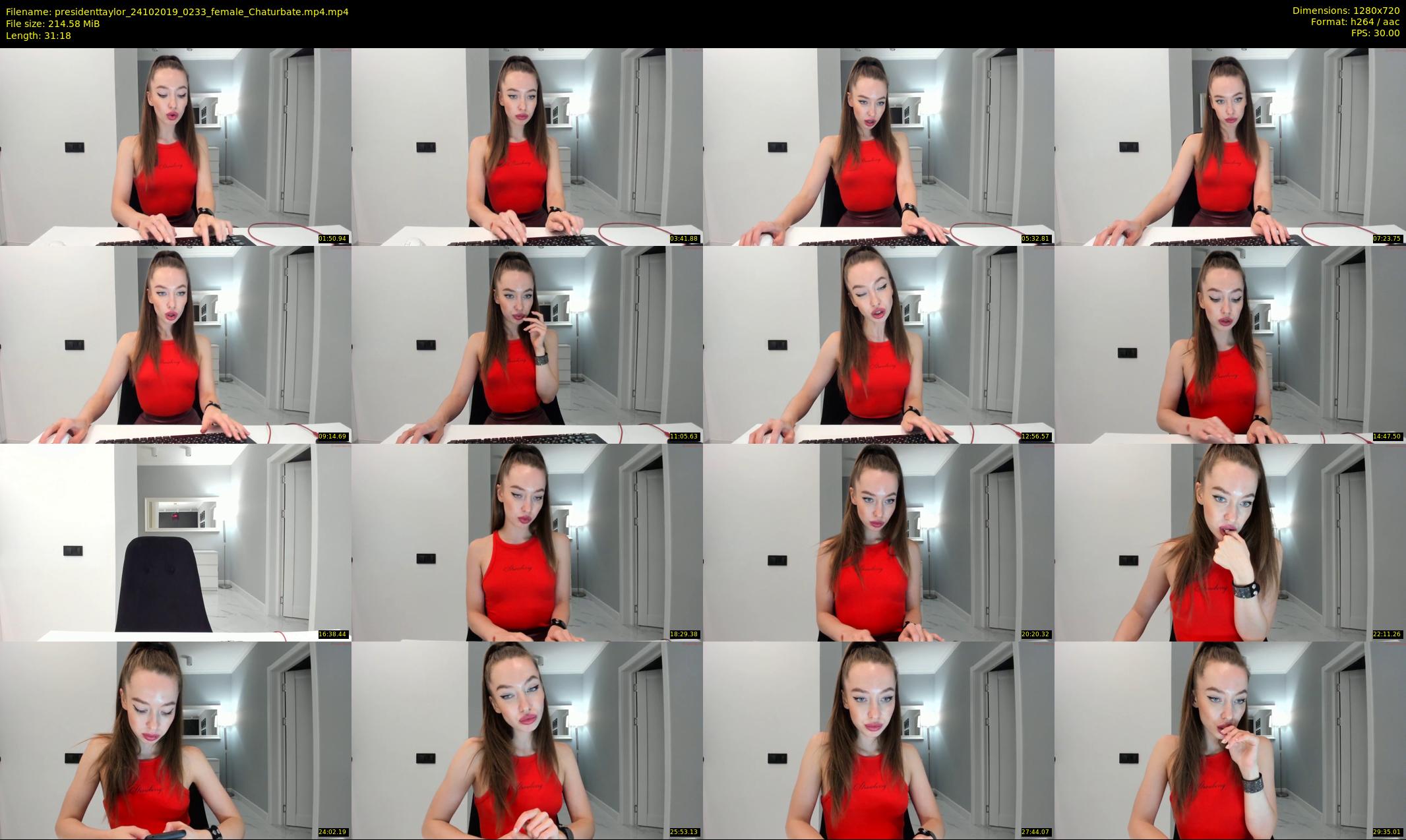 presidenttaylor — 32 minute Chaturbate female cam show recording, 720p, Oct 24, 2019