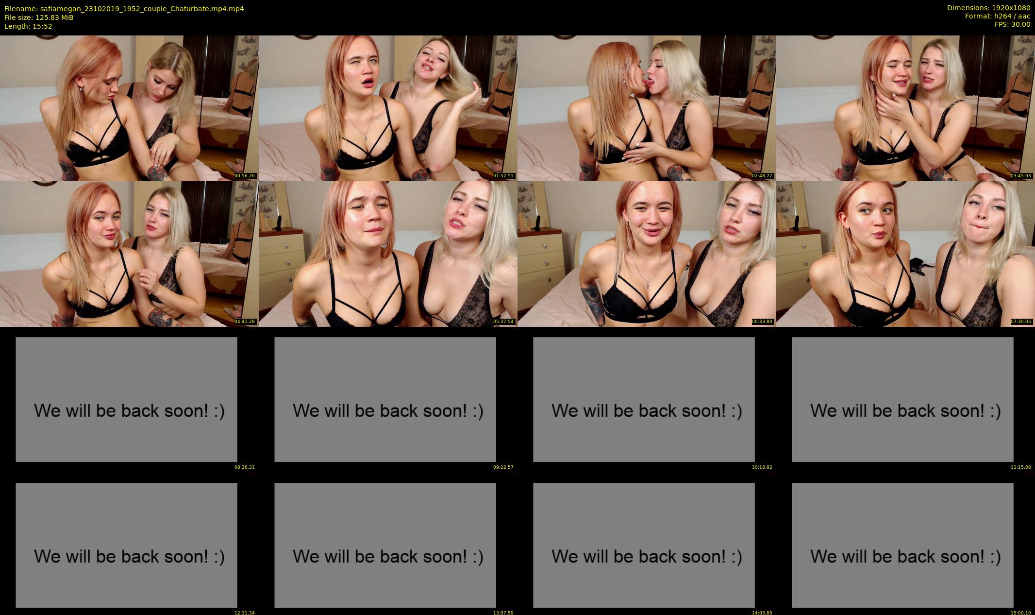 safiamegan — 16 minute Chaturbate couple cam show recording, 1080p, Oct 23, 2019
