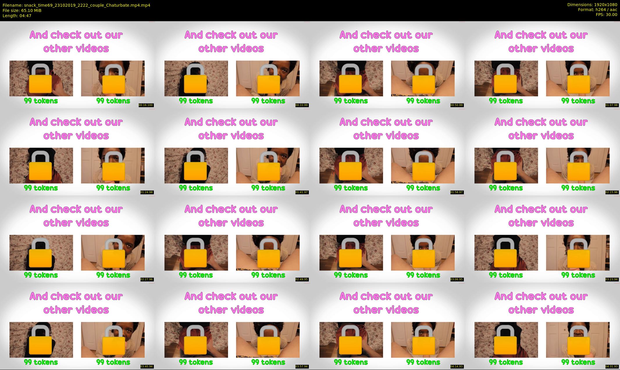 snack_time69 — 5 minute Chaturbate couple cam show recording, 1080p, Oct 23, 2019