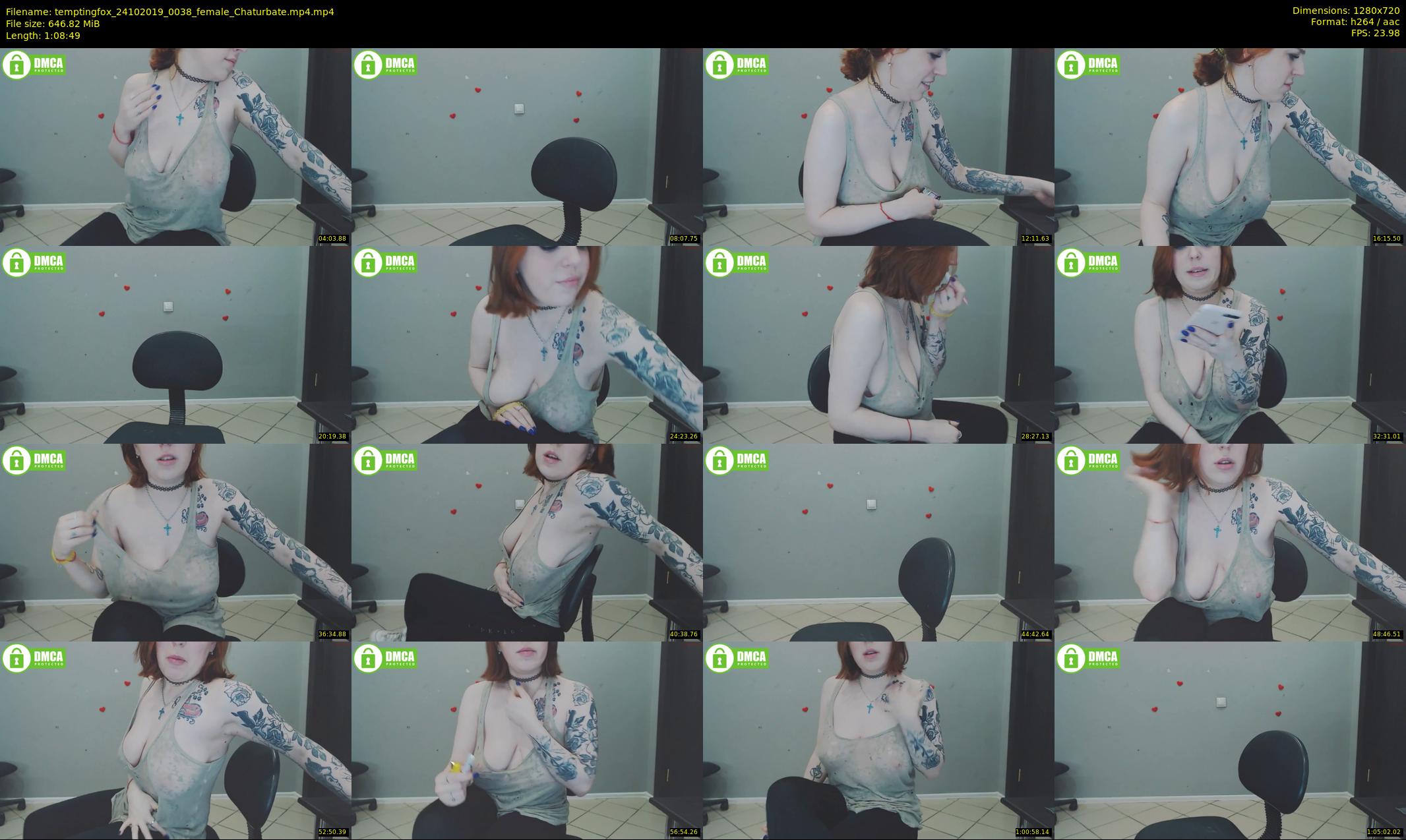 temptingfox — 69 minute Chaturbate female cam show recording, 720p, Oct 24, 2019