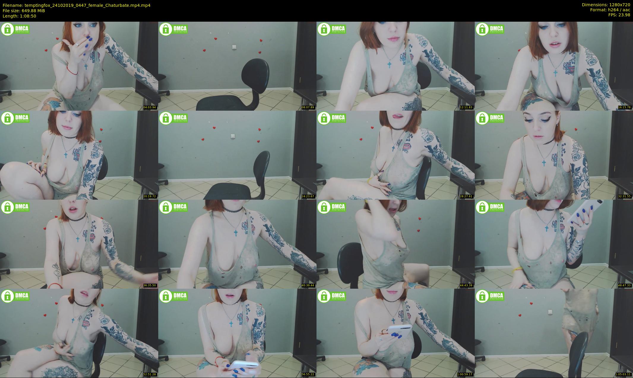 temptingfox — 69 minute Chaturbate female cam show recording, 720p, Oct 24, 2019