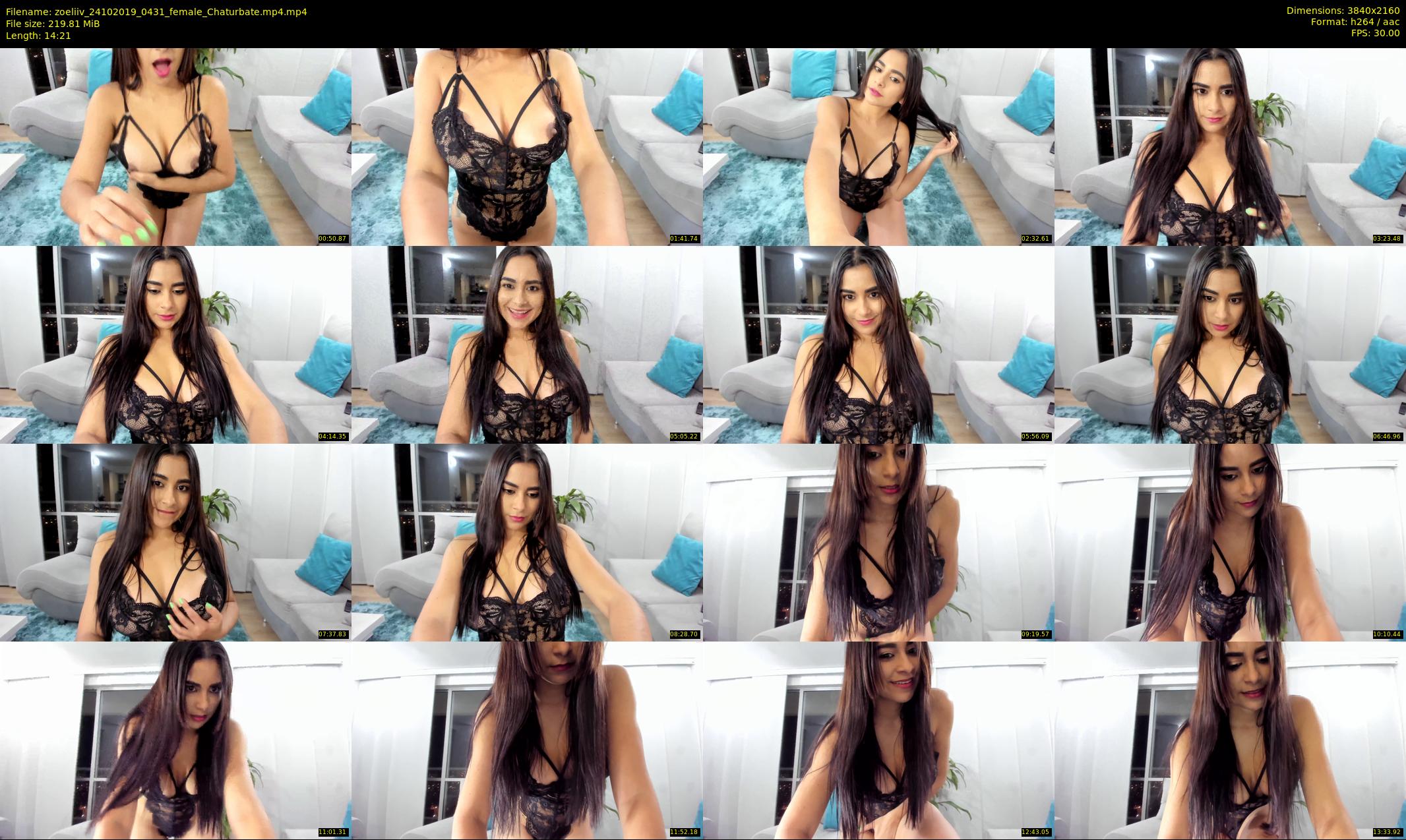 zoeliiv — 15 minute Chaturbate female cam show recording, 4K, Oct 24, 2019