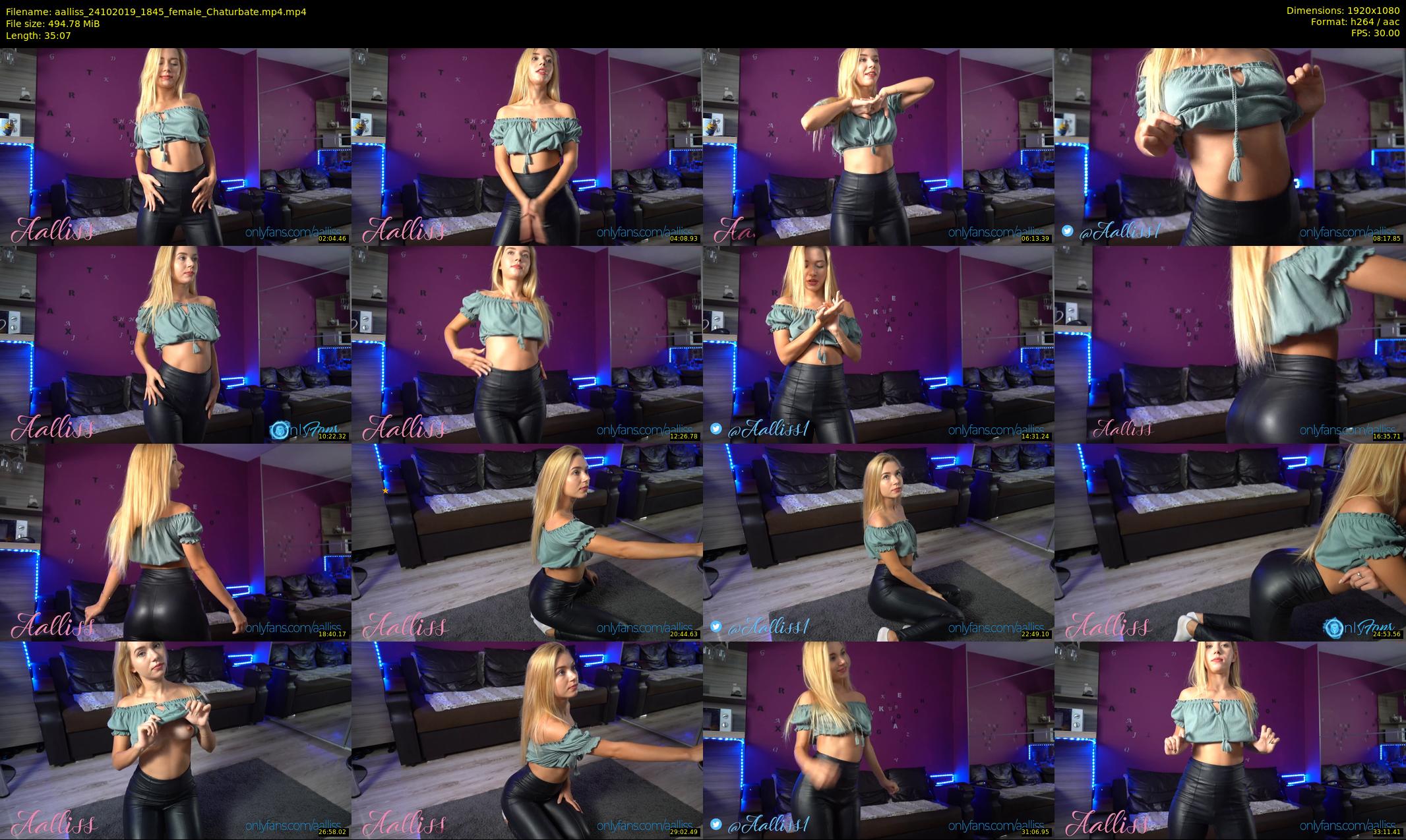 aalliss — 36 minute Chaturbate female cam show recording, 1080p, Oct 24, 2019