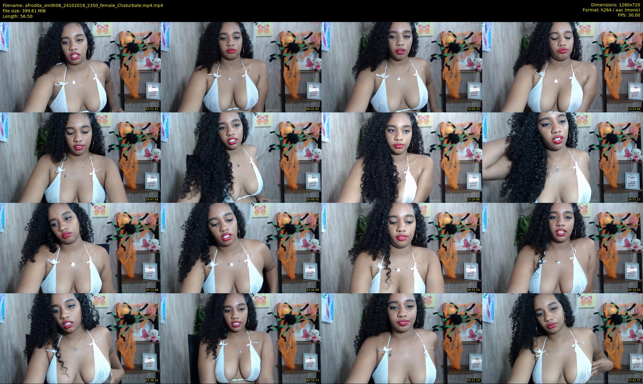afrodita_smith08 — 57 minute Chaturbate female cam show recording, 720p, Oct 24, 2019
