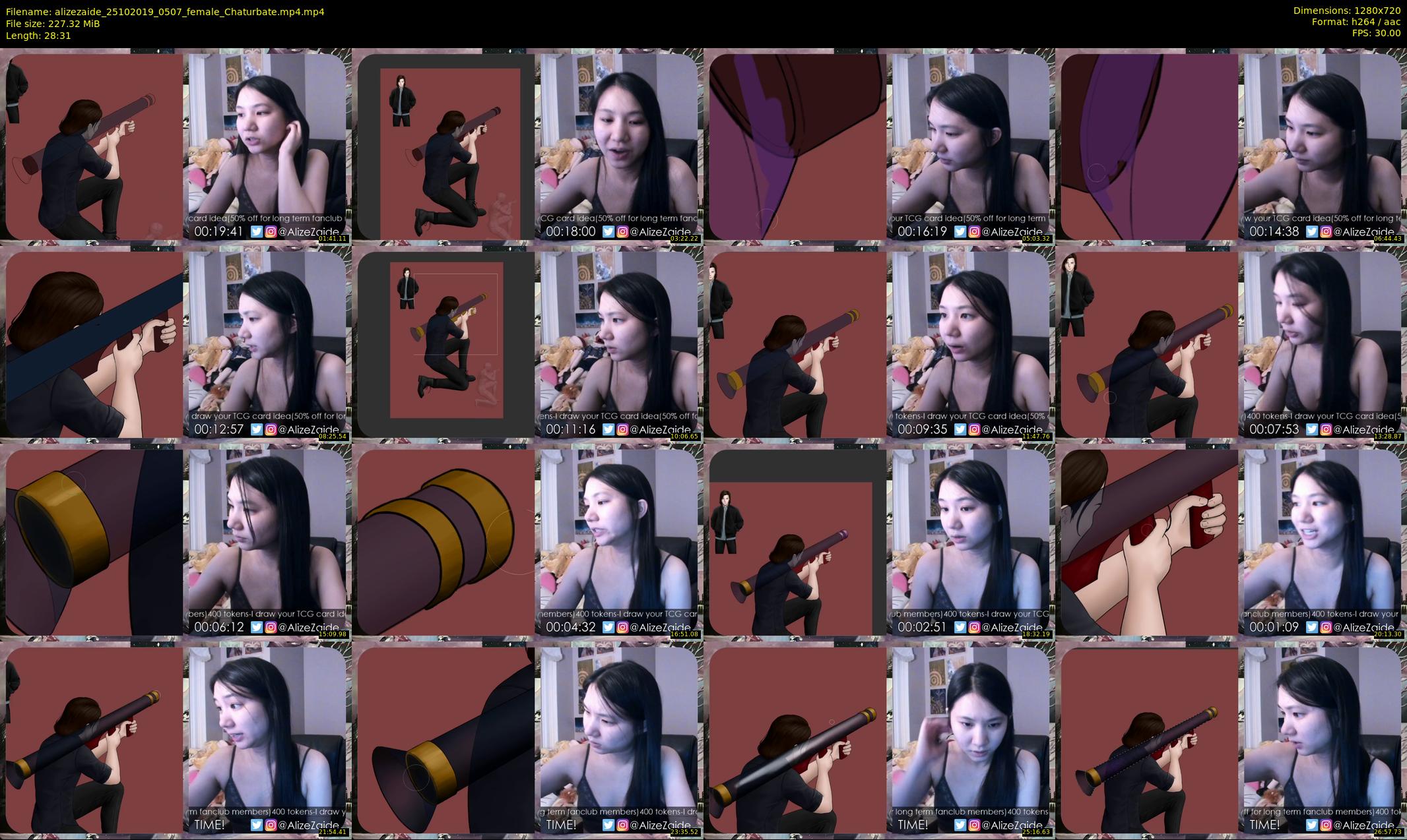 alizezaide — 29 minute Chaturbate female cam show recording, 720p, Oct 25, 2019