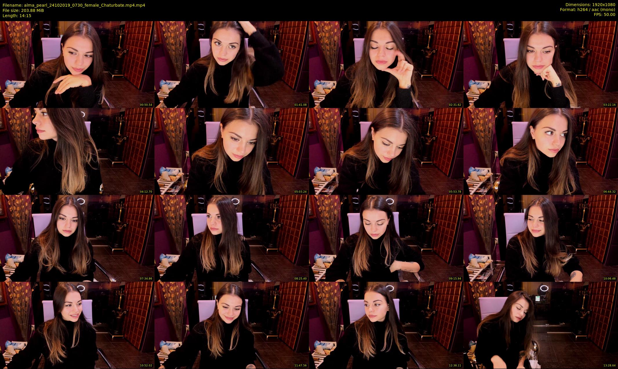 alma_pearl — 15 minute Chaturbate female cam show recording, 1080p, Oct 24, 2019