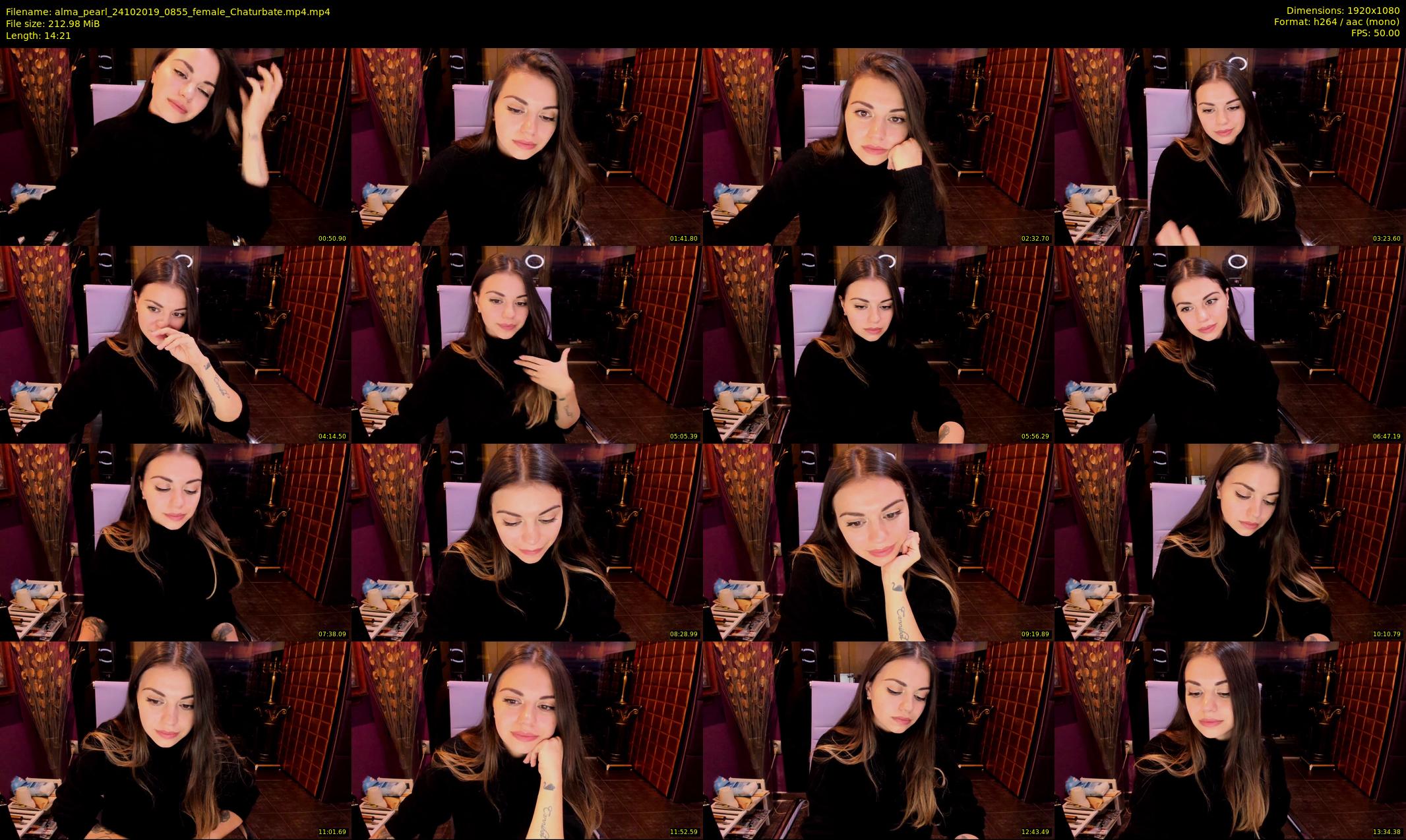 alma_pearl — 15 minute Chaturbate female cam show recording, 1080p, Oct 24, 2019