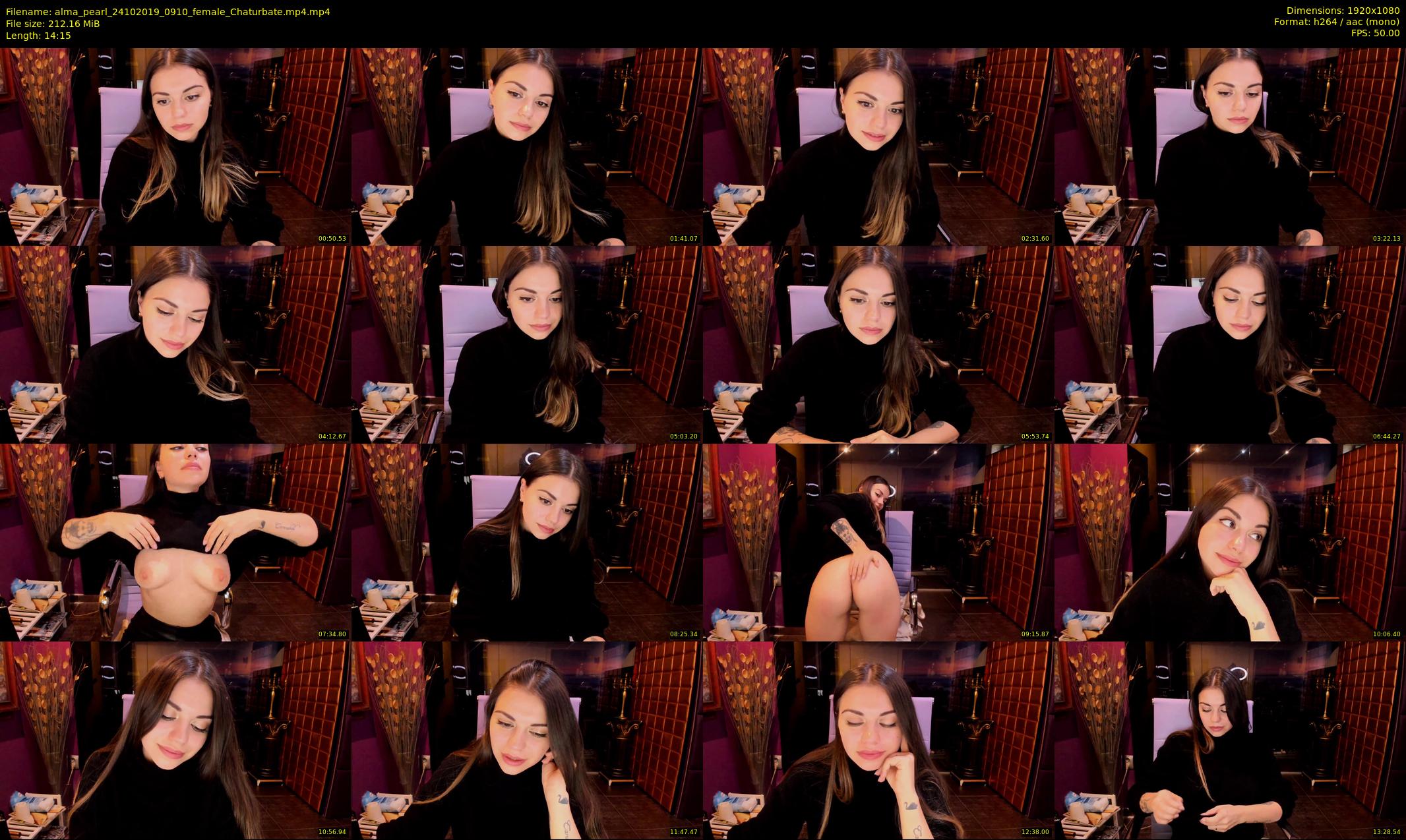 alma_pearl — 15 minute Chaturbate female cam show recording, 1080p, Oct 24, 2019